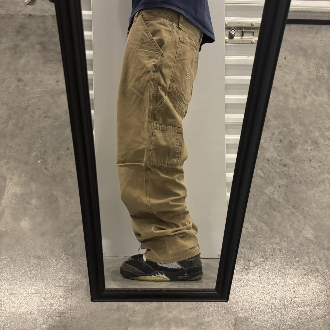 Japanese Brand × Vintage Crazy Vintage Y2K/2000s Baggy Khaki Skater Workwear Carpenter Pants! Size US 36 / EU 52 - 2 Thumbnail