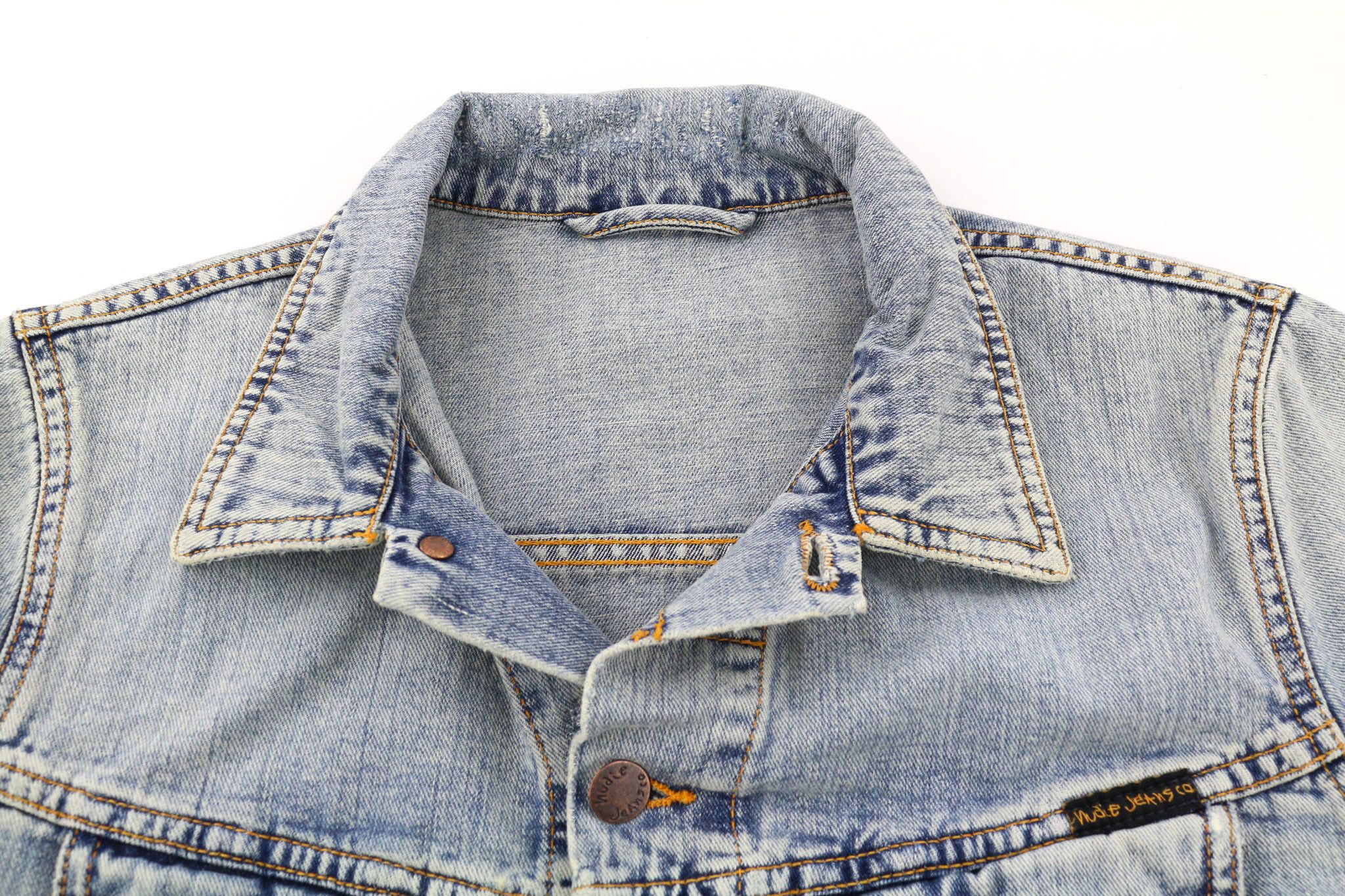 Nudie Jeans TERRY S Bleach Blue Denim Jacket 88973 Size US S / EU 44-46 / 1 - 4 Thumbnail