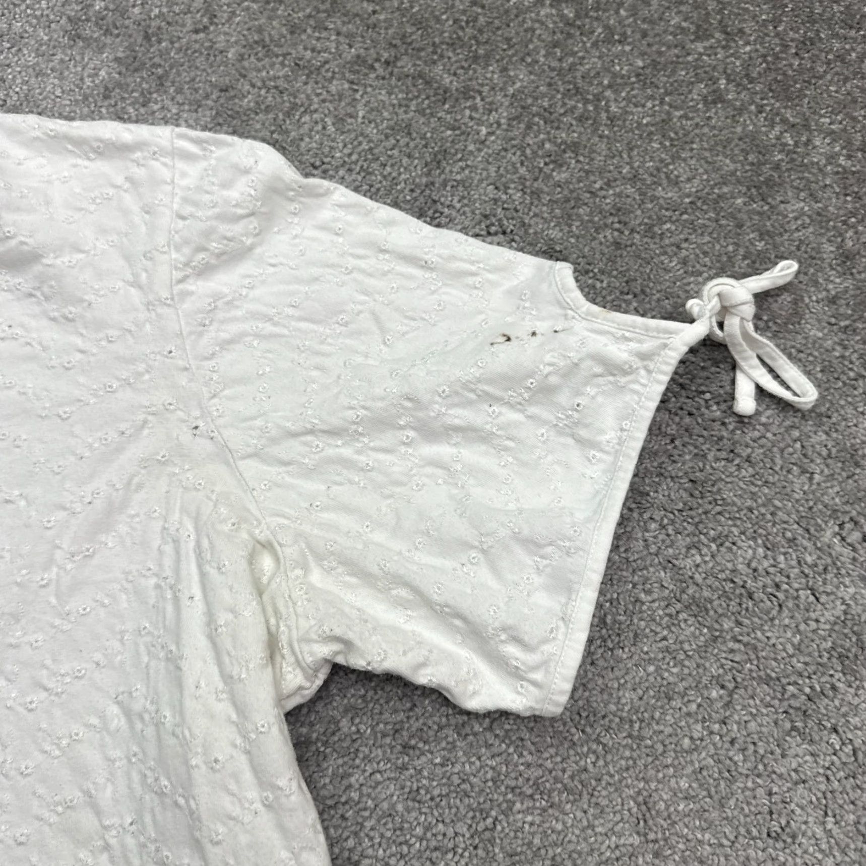 Vintage VINTAGE Liz & Me Cotton Blouse Womens Plus 1X White Casual Embroidered Keyhole Short Sleeve Size XL / US 12-14 / IT 48-50 - 3 Thumbnail