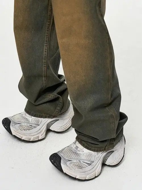 Vintage Fukada x Ezaki Oil Wax Distressed Mud Coated Brown Jeans Size US 34 / EU 50 - 5 Thumbnail