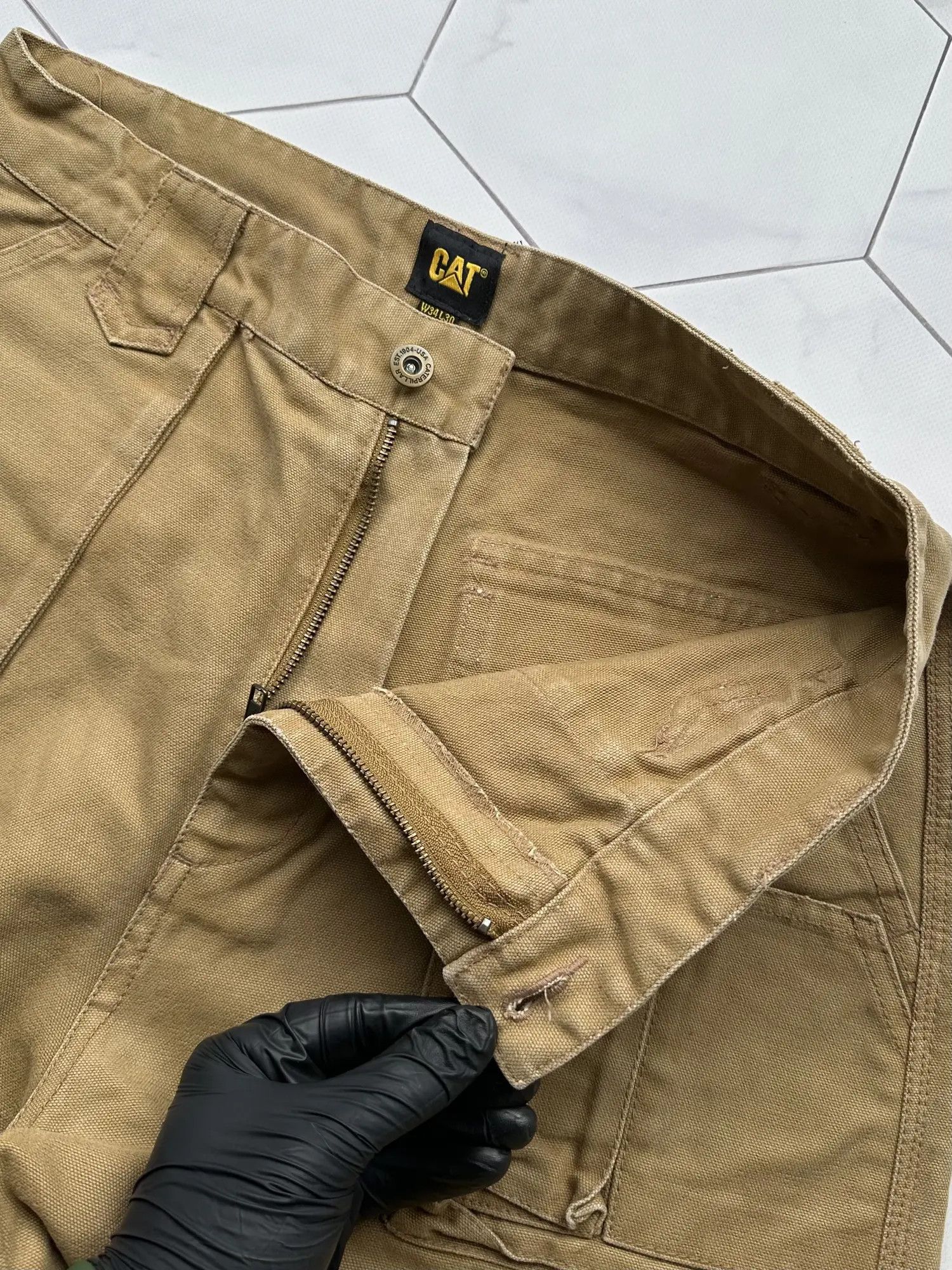 Caterpillar CAT Vintage Work Retro Heavy Pants (B99) Size US 34 / EU 50 - 4 Thumbnail