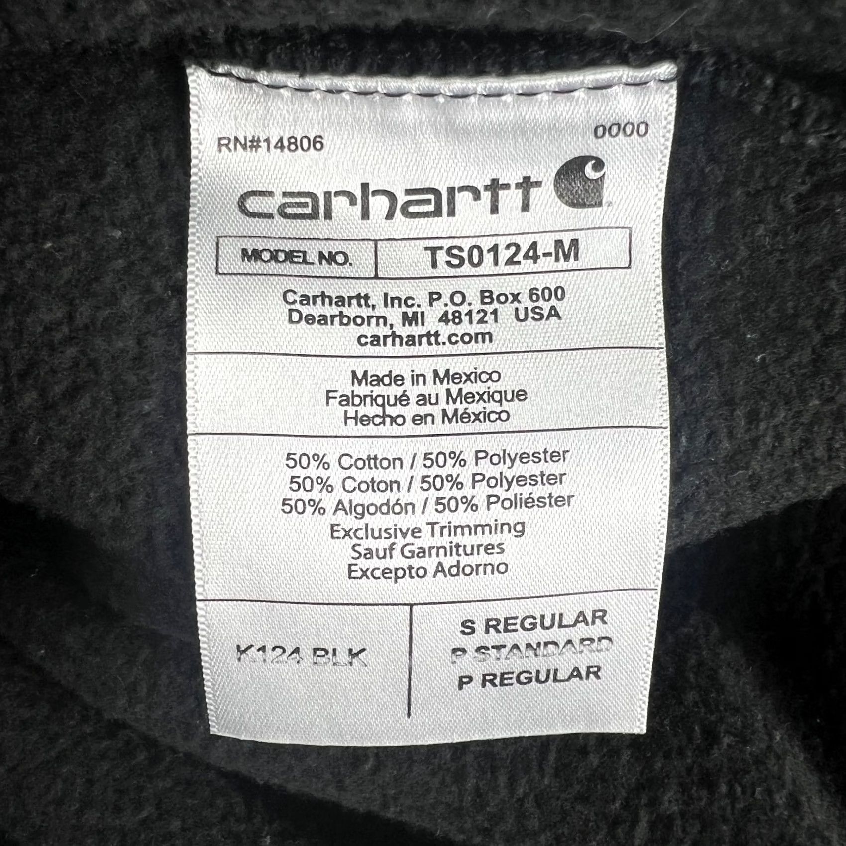 Carhartt Carhartt Sweatshirt Pullover Mens Small Loose Black Crew Neck K124 BLK Size US S / EU 44-46 / 1 - 4 Thumbnail