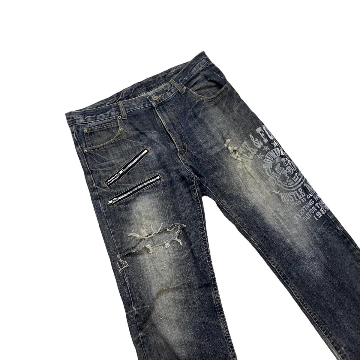 Japanese Brand × Vintage VINTAGE BONDAGE PUNK DISTRESSED DENIM PANT Size US 36 / EU 52 - 4 Thumbnail