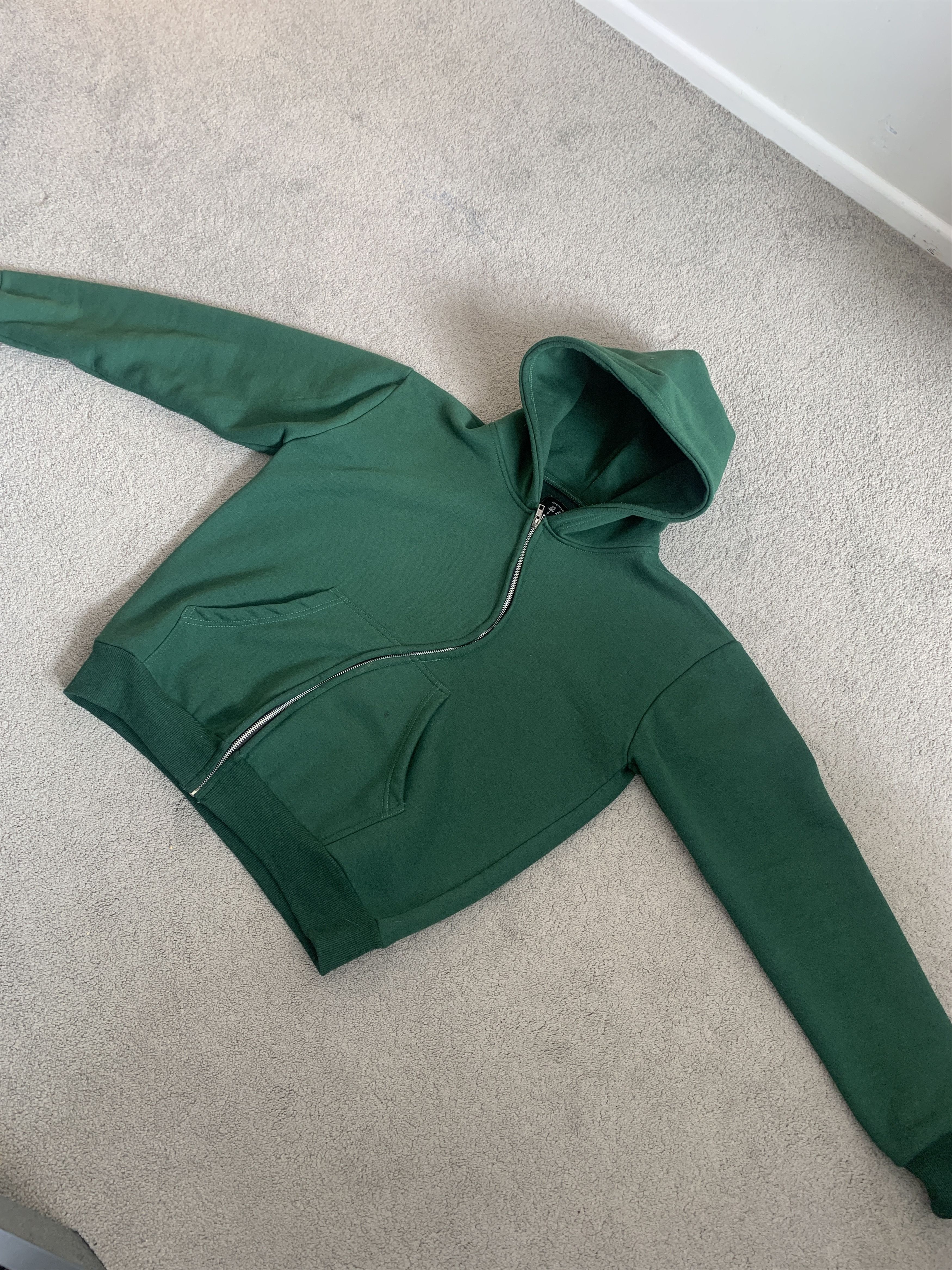 Vintage Forest Green Zip-Up - By ArchivePunk Size US M / EU 48-50 / 2 - 1 Thumbnail