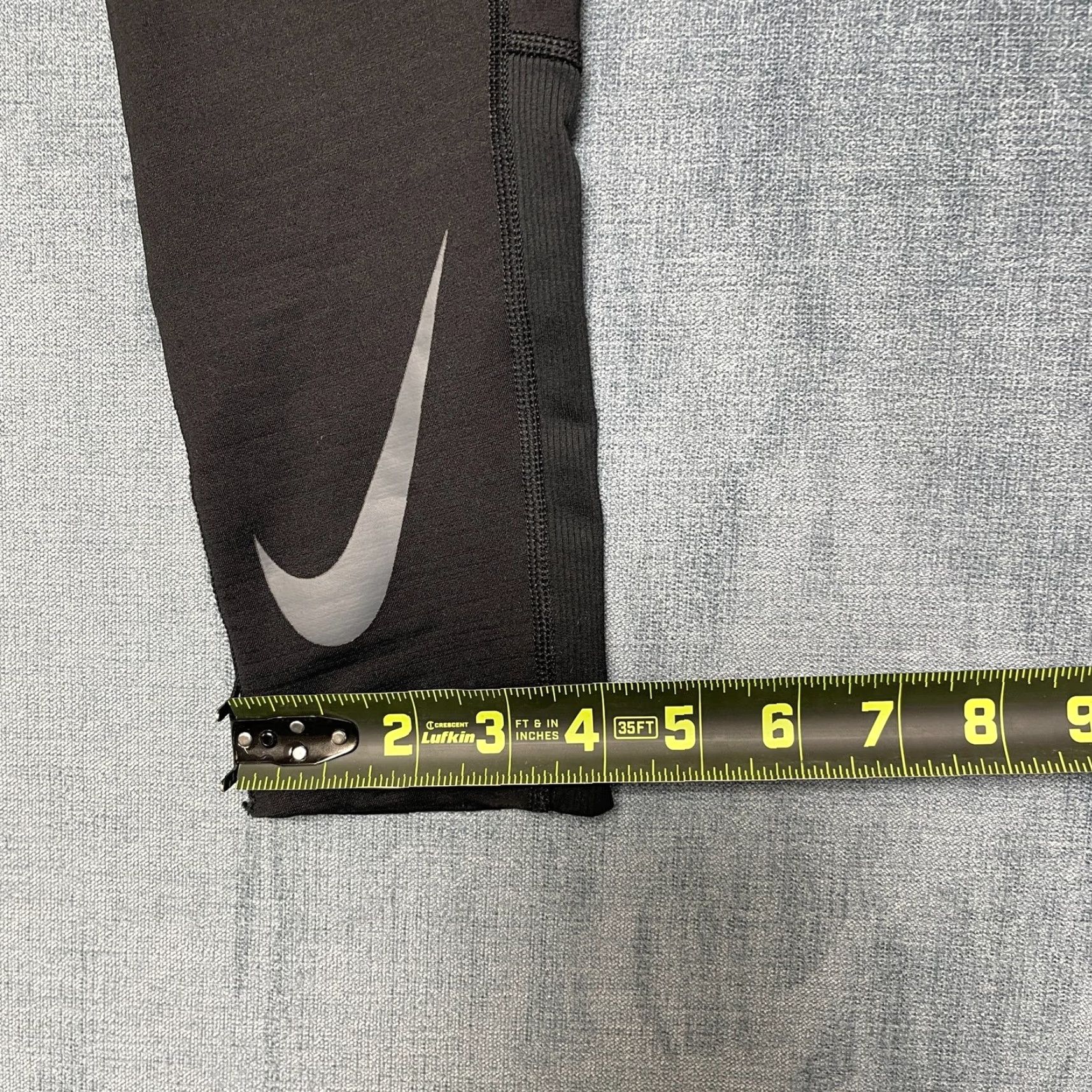 Nike Nike Pro Dri-Fit Tight Leggings Womens Medium Black Swoosh Logo Yoga Size 32" / US 10 / IT 46 - 5 Thumbnail