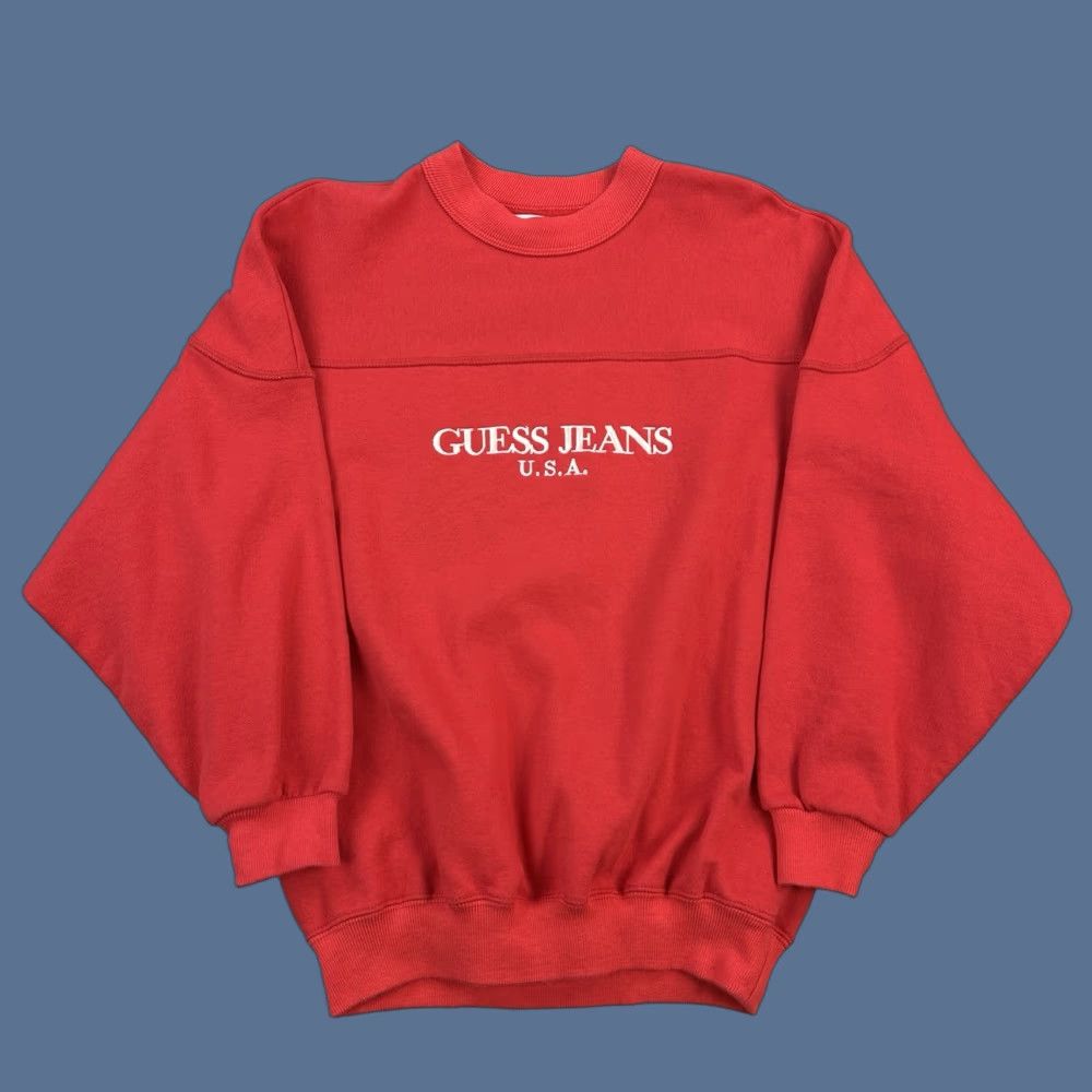 Guess VINTAGE Guess Georges Marciano Sweatshirt Womens Large Red Crewneck Pullover USA Size L / US 10 / IT 46 - 1 Thumbnail