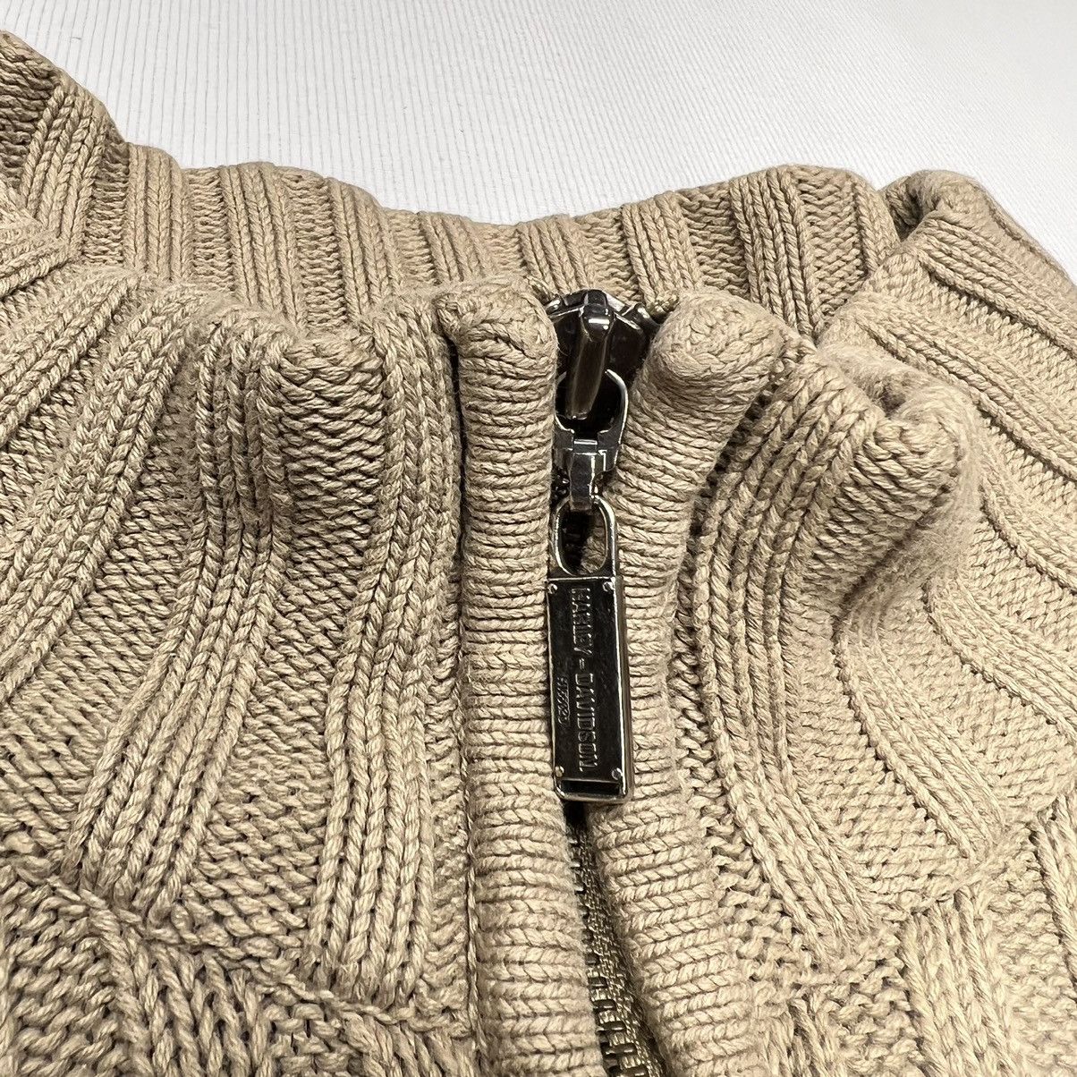 Harley Davidson × Vintage Harley Davidson Sweater Brown 1/4 Zip Logo Embroidered Size US XL / EU 56 / 4 - 6 Thumbnail