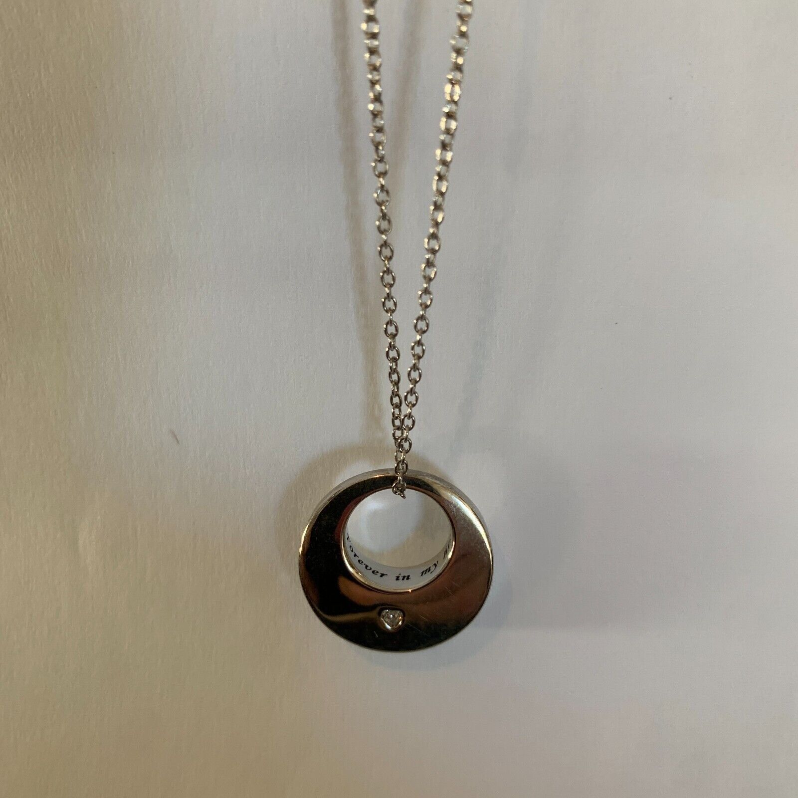Designer Eternity Memorial Heart Diamond Cremation Urn Necklace for A Size ONE SIZE - 1 Thumbnail
