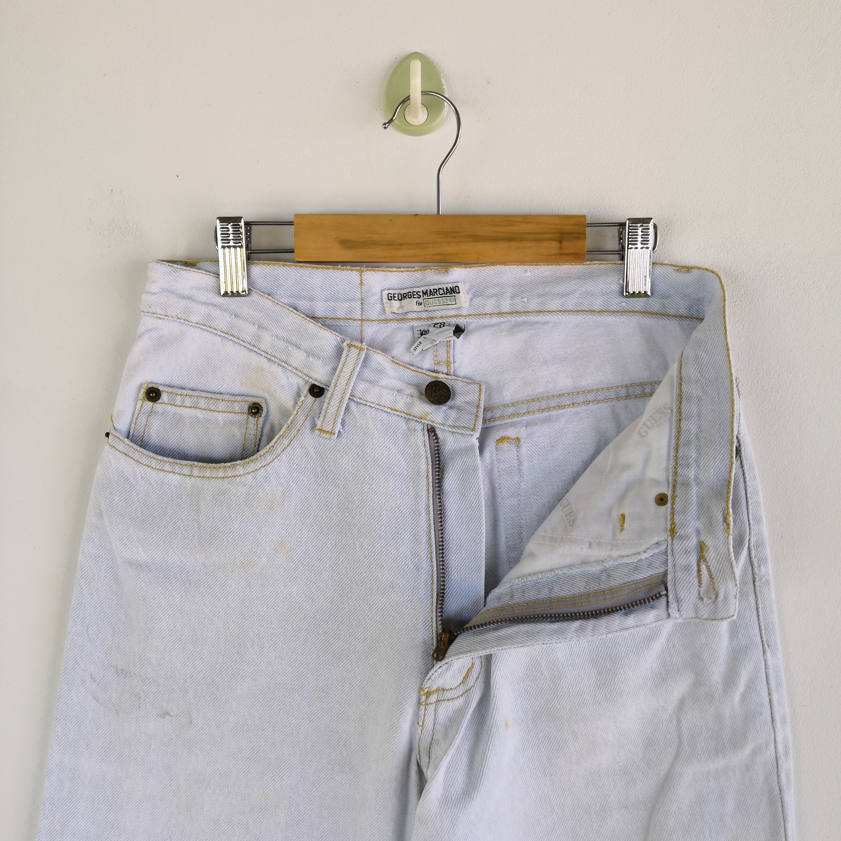Guess Vintage 90s Guess Sun Faded Denim Guess Light Wash Jeans Size 26" / US 2 / IT 38 - 6 Thumbnail