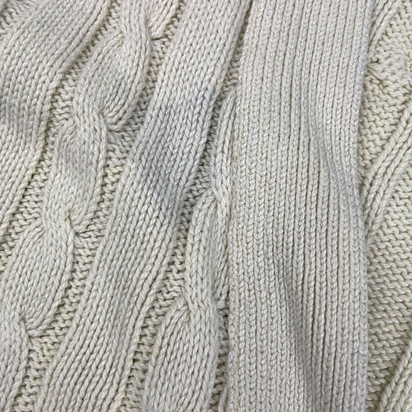 Vintage VINTAGE Lord Jeff Cardigan Sweater Mens 100% Cotton Cable-Knit Ivory Medium USA Beige Solid Size US M / EU 48-50 / 2 - 7 Thumbnail