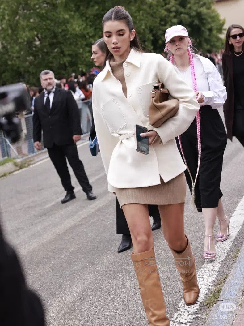 Fendi Fendi Cream White Leather Pocket Jacket with Belt Size XS / US 0-2 / IT 36-38 - 9 Thumbnail