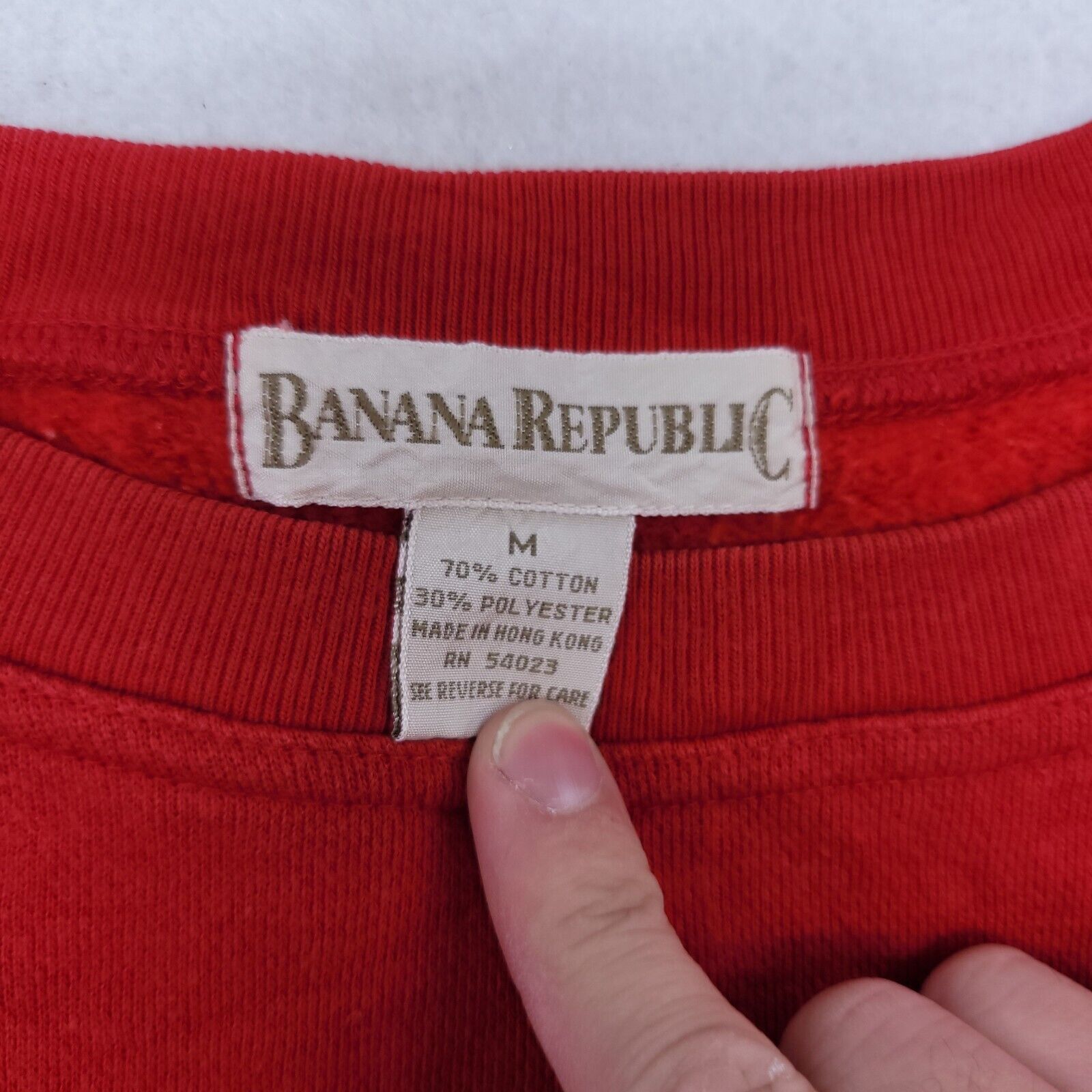 Banana Republic Banana Republic Pullover Sweatshirt Mens Size Medium M Red Size US M / EU 48-50 / 2 - 4 Thumbnail