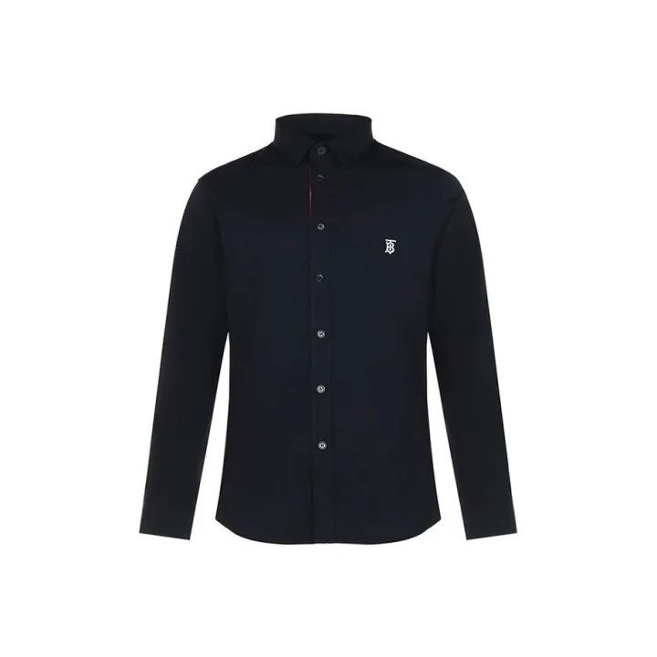 Burberry Burberry Classic Logo Cotton Long Sleeve Shirt Size US L / EU 52-54 / 3 - 1 Thumbnail