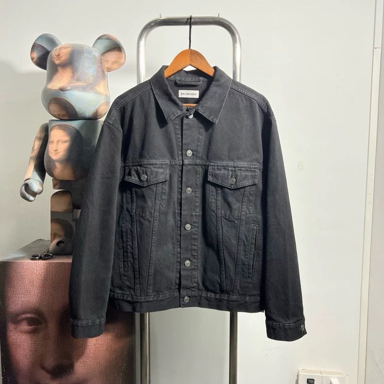 Balenciaga Balenciaga Crystal Logo Denim Jacket - dmc Size US XS / EU 42 / 0 - 1 Thumbnail