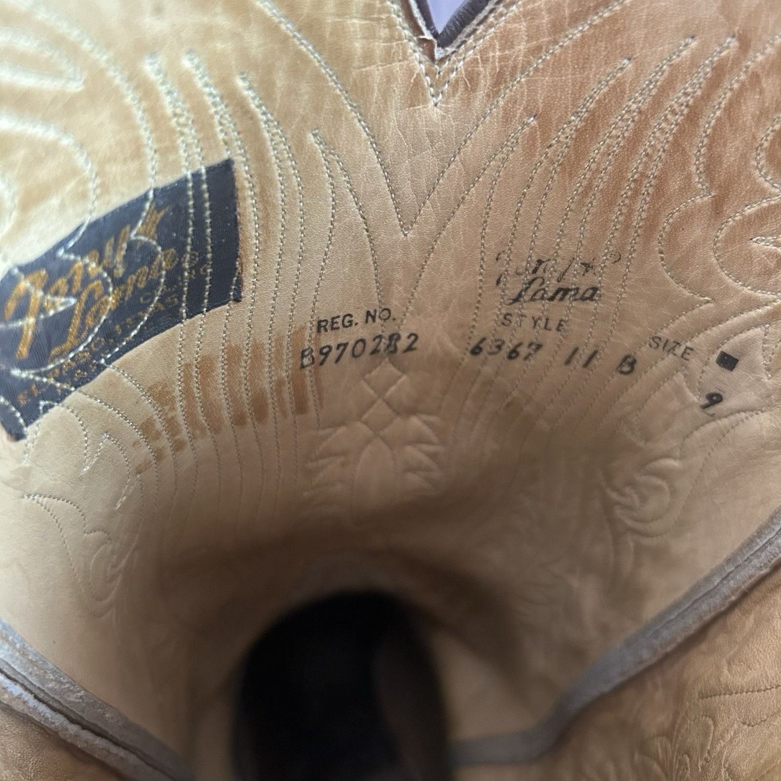 Tony Lama Tony Lama Vintage Gold Label Western Cowboy Boots Mens 11 B Size US 11 / EU 44 - 6 Thumbnail