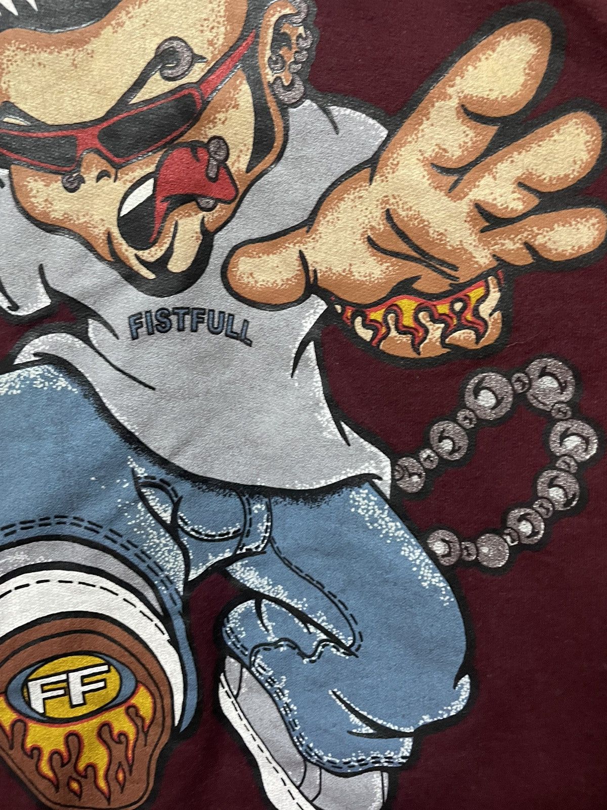 Vintage Vintage 90s Fistfull Sweatshirt Skate Hip Hop Y2K Graphic XL Size US XL / EU 56 / 4 - 5 Thumbnail