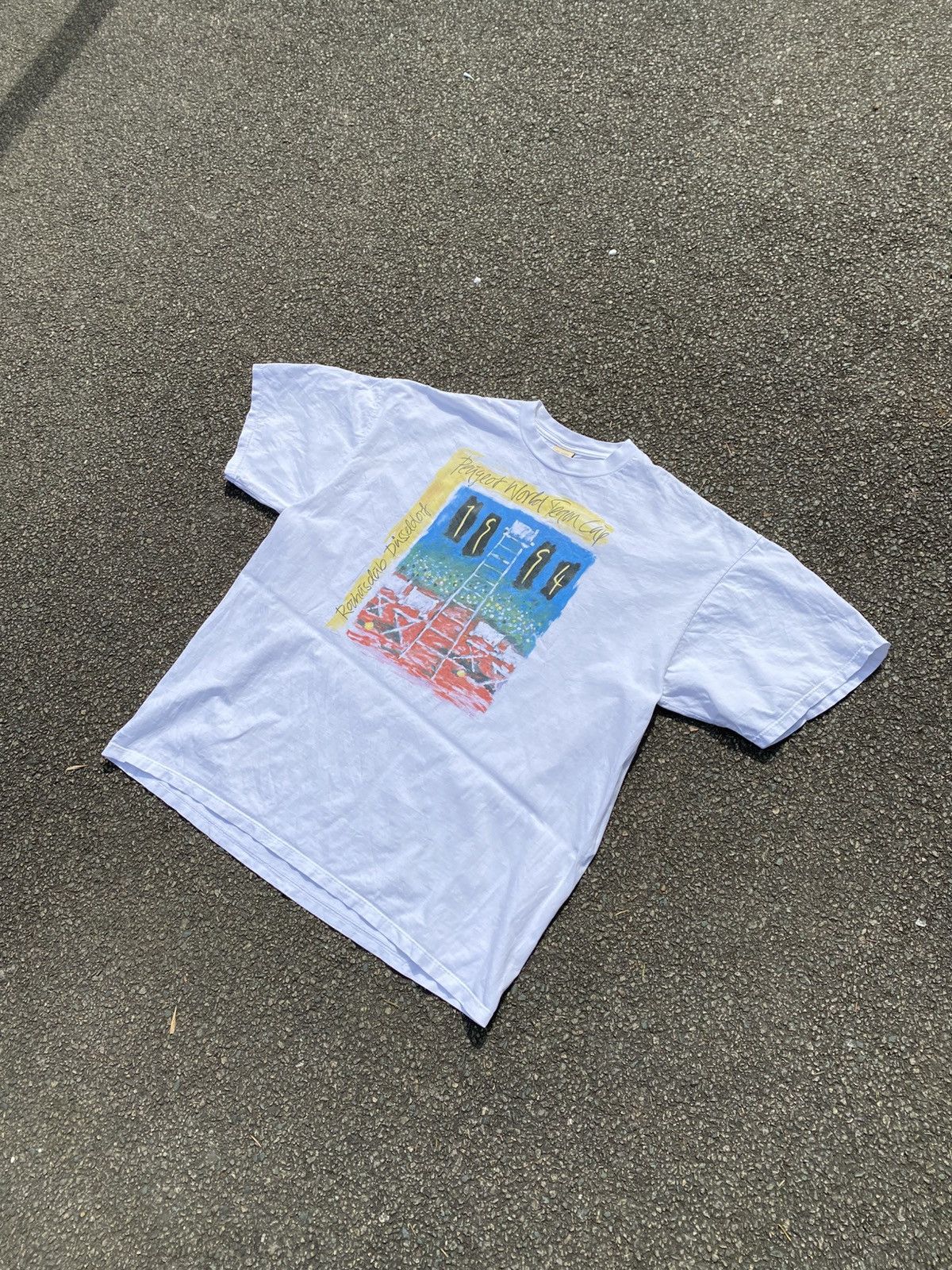 Vintage 90’s Peugeot Tennis World Team Cup 1994 T-Shirt Vintage Size US XL / EU 56 / 4 - 2 Thumbnail