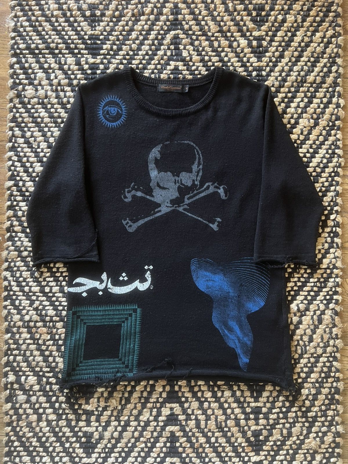 Undercover SS04 “Languid” Arabic Collage Printed Sweater