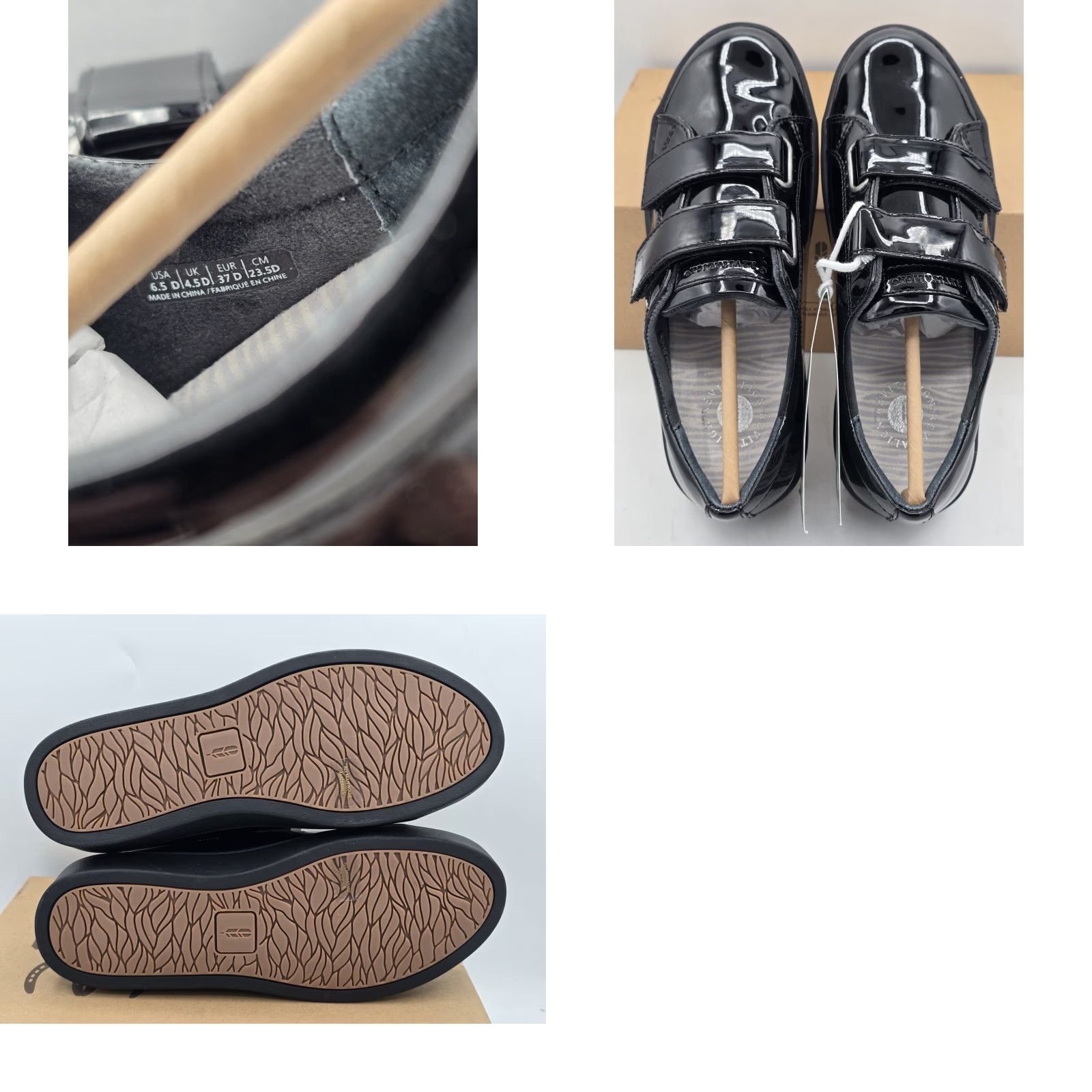 Revitalign Sneaker Women Malibu Black Solid Orthotic Sz 6.5 D(M)