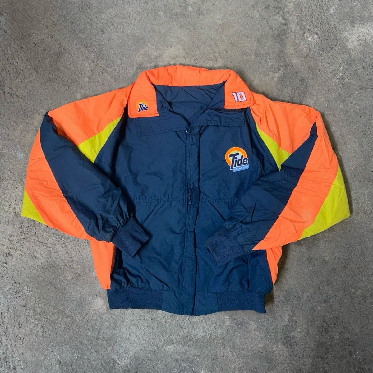 Vintage 1997 Tide Race Gear Nylon Reversible Jacket MADE IN USA Size US L / EU 52-54 / 3 - 1 Thumbnail