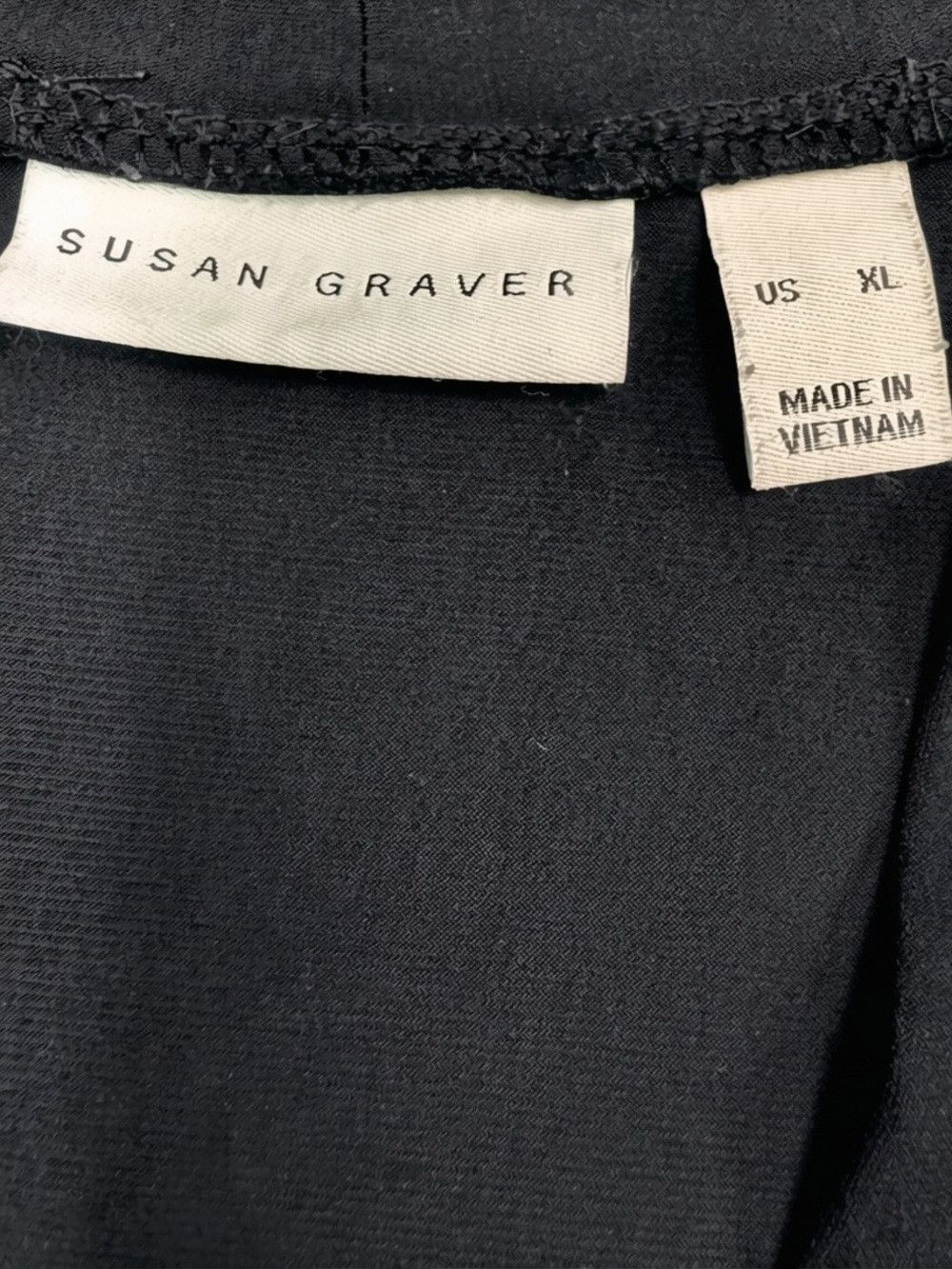 Other Susan Graver Liquid Knit Open Front Black Cardigan Size XL Size XL / US 12-14 / IT 48-50 - 8 Thumbnail