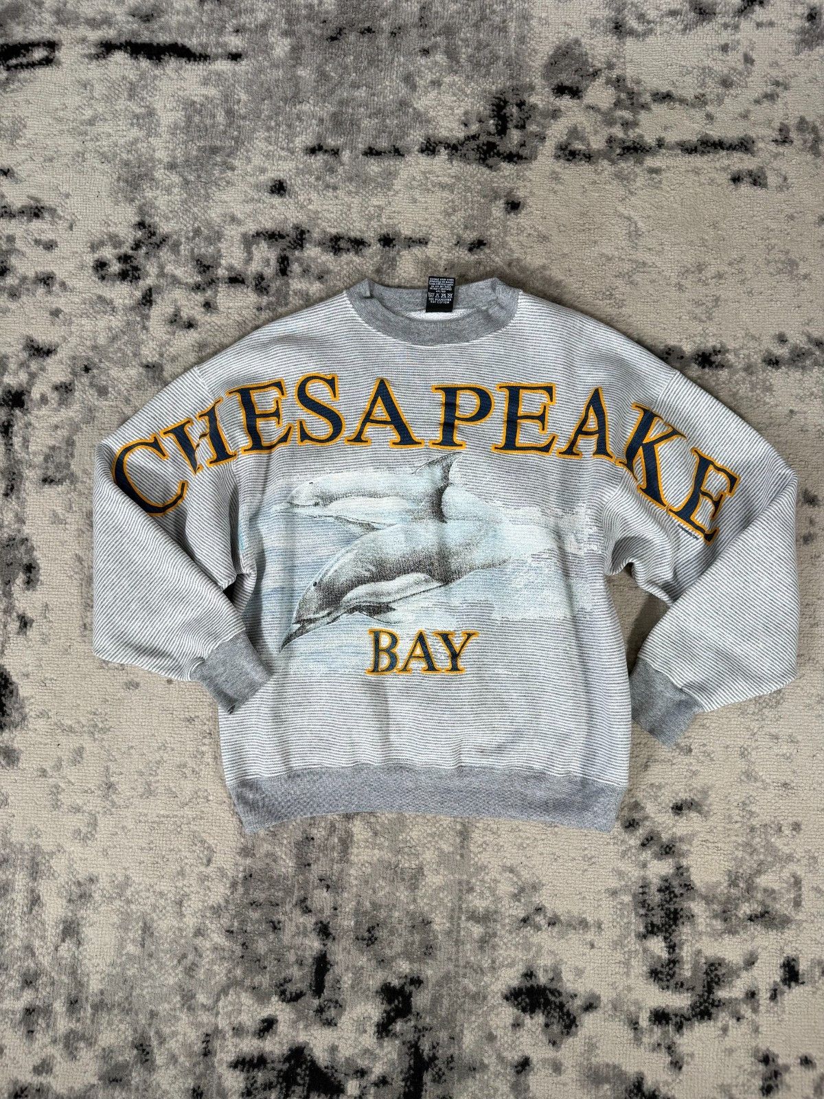 Vintage Vintage 90s Made in USA Chesapeake Striped Sweatshirt Size US M / EU 48-50 / 2 - 1 Thumbnail