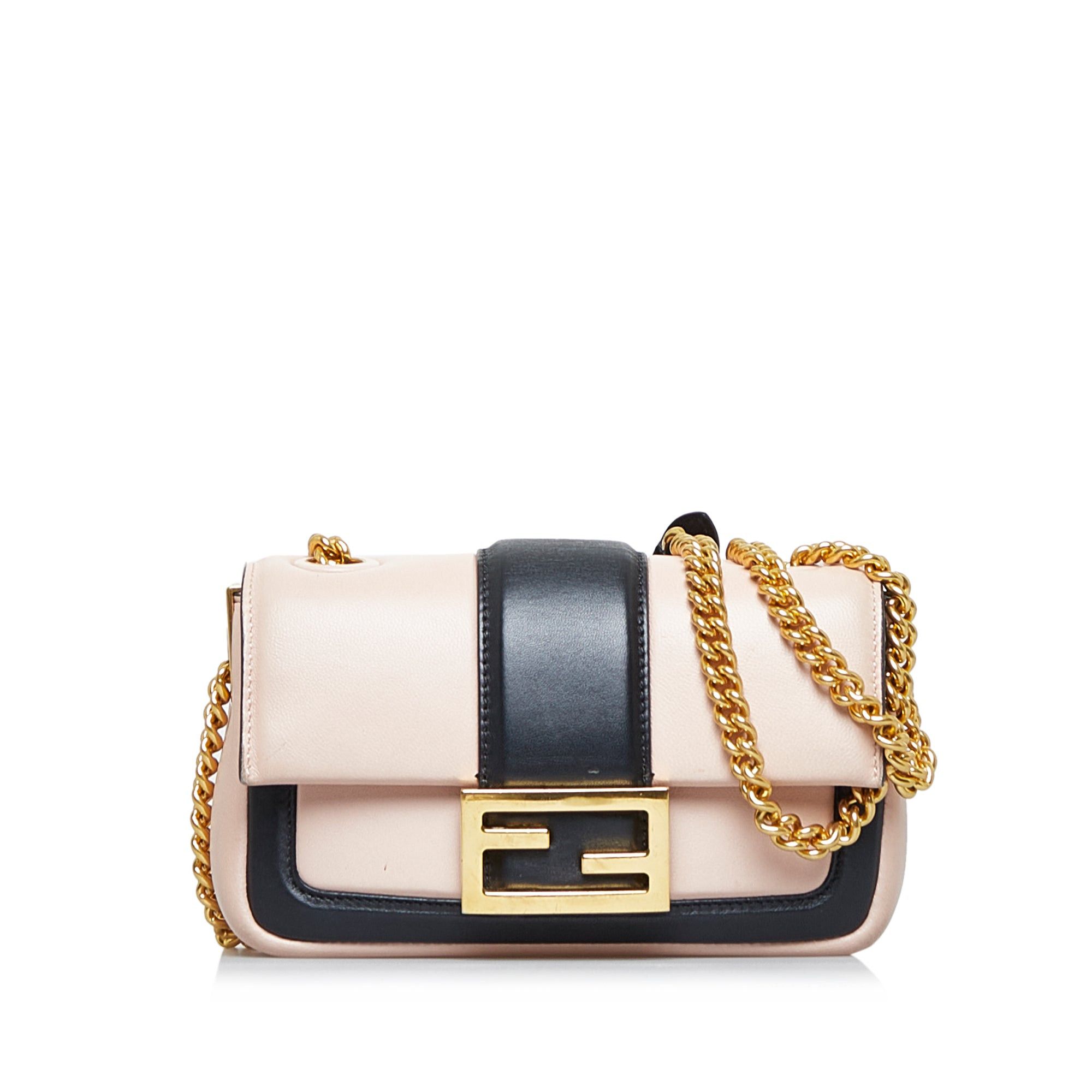 Fendi Mini Baguette Chain Pink