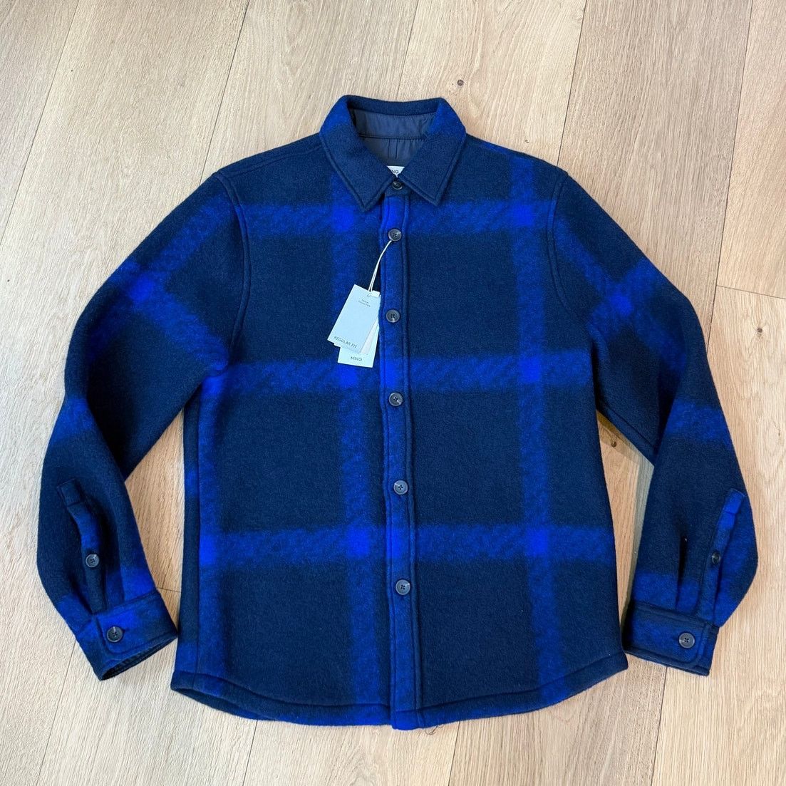 Mango NWT Mango Check Flannel Plaid Overshirt Blue Shirt Jacket Size US S / EU 44-46 / 1 - 1 Thumbnail