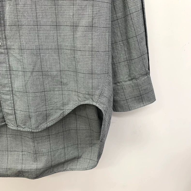 Balenciaga Balenciaga size 32 Grey plaid logo monogrammed cotton lace Size S / US 4 / IT 40 - 4 Thumbnail