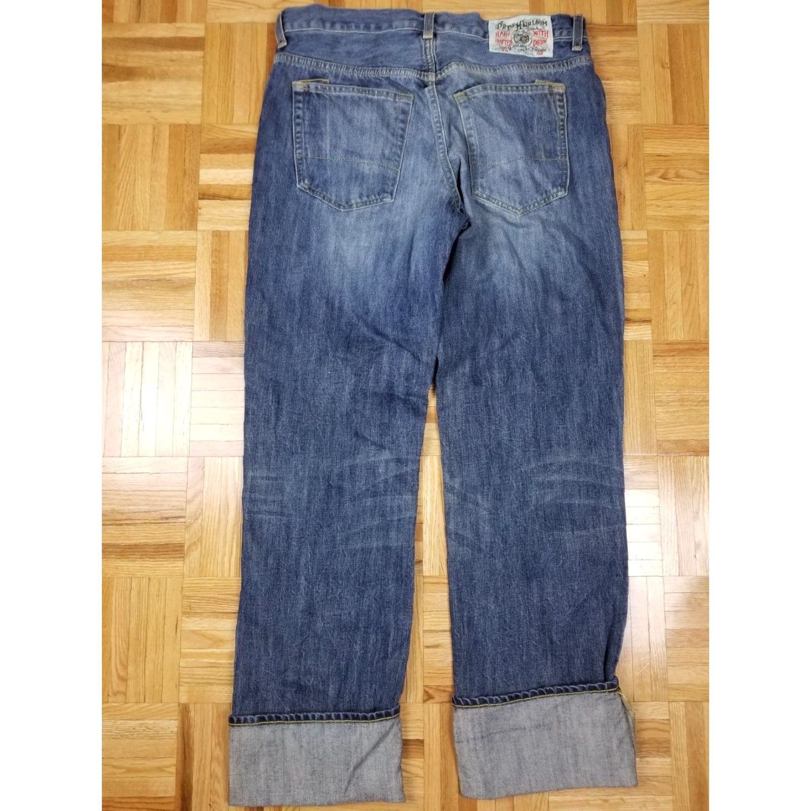 Prps PRPS JAPAN DENIM DISTRESSED JEANS MADE IN USA SZ 33 Jeans Men 33 34 45 INCH BLUE VINTAGE USA Pattern Solid Cotton Denim Size US 33 - 7 Thumbnail