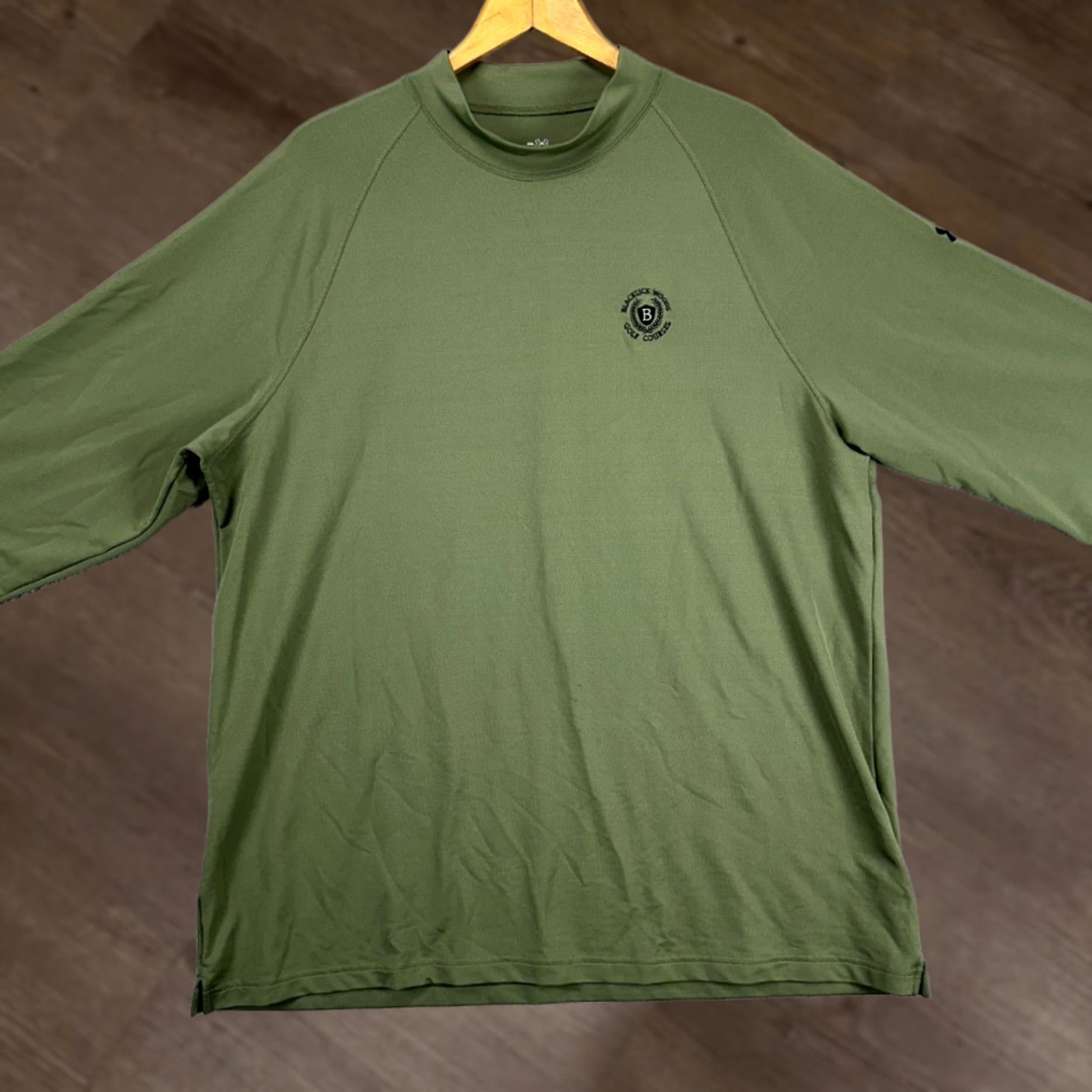 Under Armour Under Armour Mock Pullover Sweatshirt Mens 2XL Green Logo Outdoor Walking Golf Pullover Stretch Button? Size US XXL / EU 58 / 5 - 1 Thumbnail