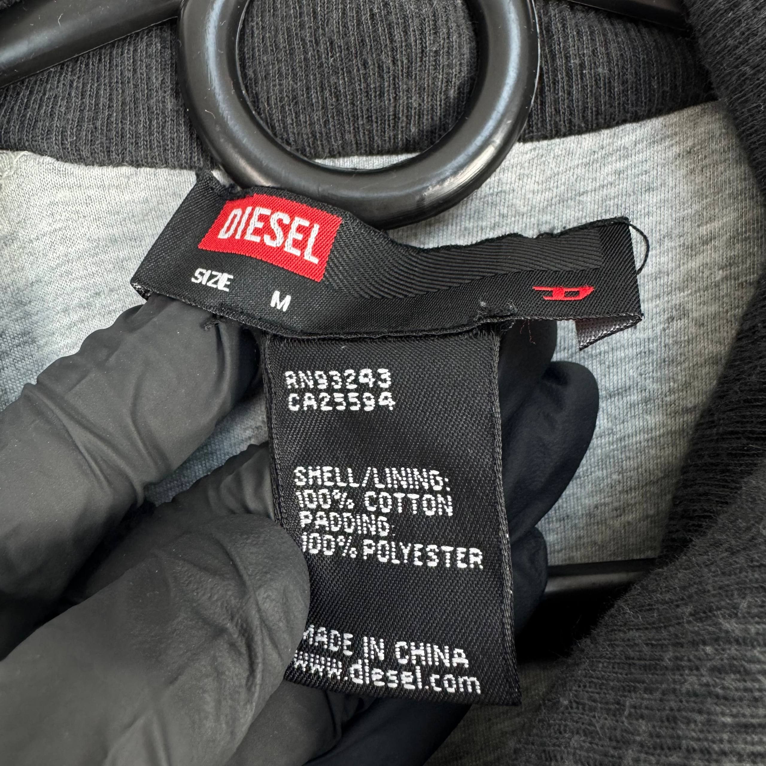 Diesel Diesel Full Zip Hoodie Black Grey Womens Size M Size M / US 6-8 / IT 42-44 - 3 Thumbnail