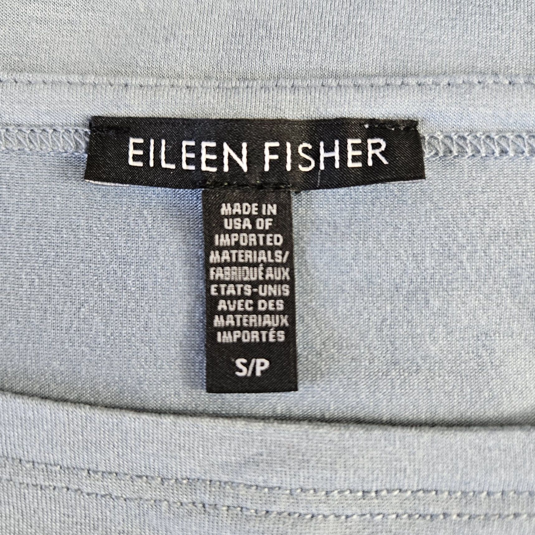 Eileen Fisher VINTAGE Eileen Fisher Womens Tunic Top Blouse Long Sleeve Sz S Solid Blue Tencel Blend Size S / US 4 / IT 40 - 5 Thumbnail