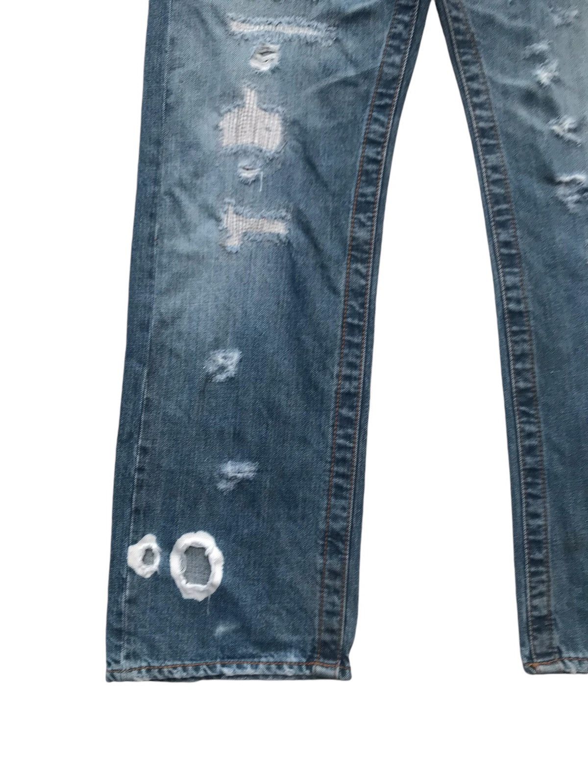 Japanese Brand Ripped Skull Motif Distressed Denim Pants Size US 32 / EU 48 - 6 Thumbnail