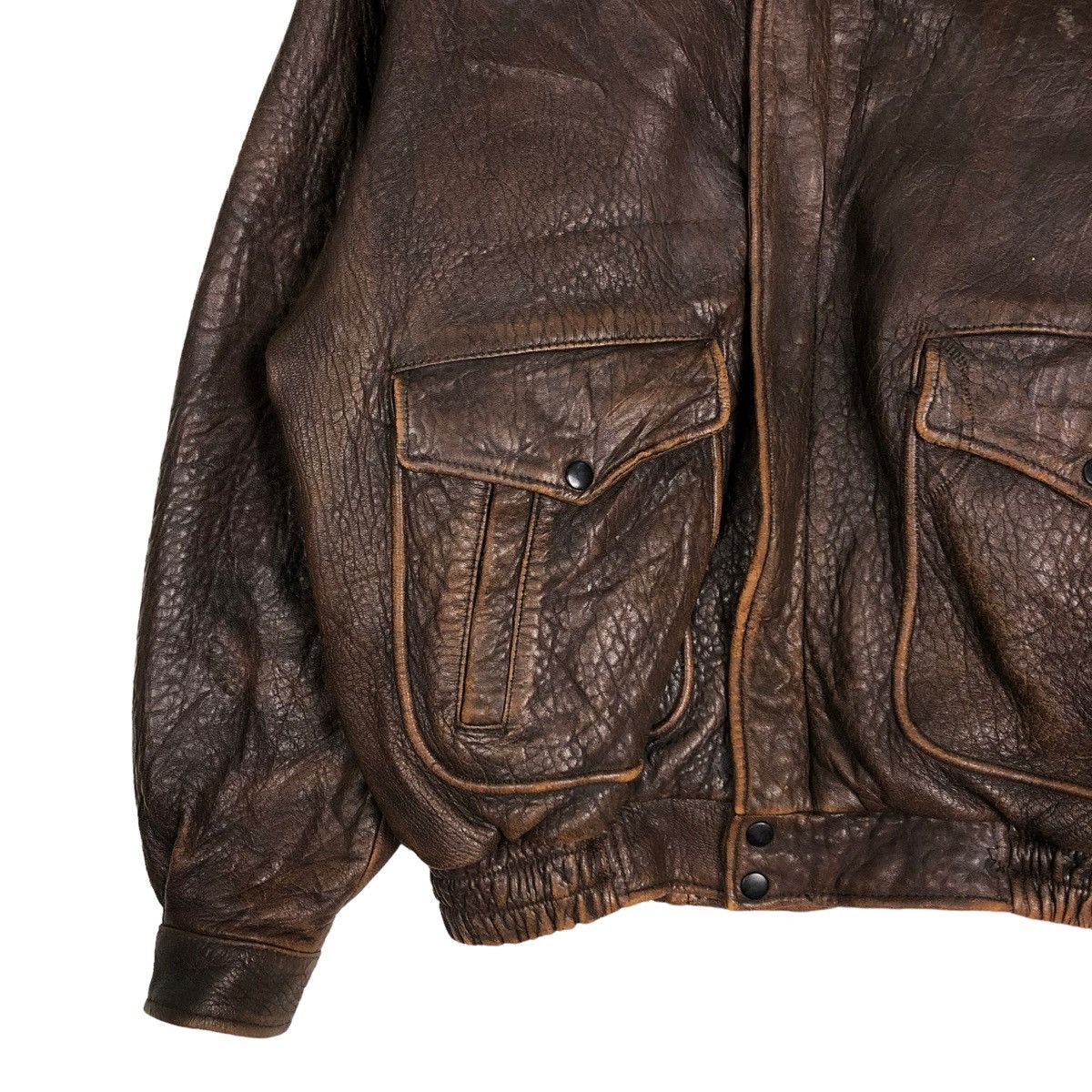 Genuine Leather 🔥VINTAGE FLY LEATHER JACKET YARD SELECTION ISSEY MIYAKE Size US M / EU 48-50 / 2 - 6 Thumbnail