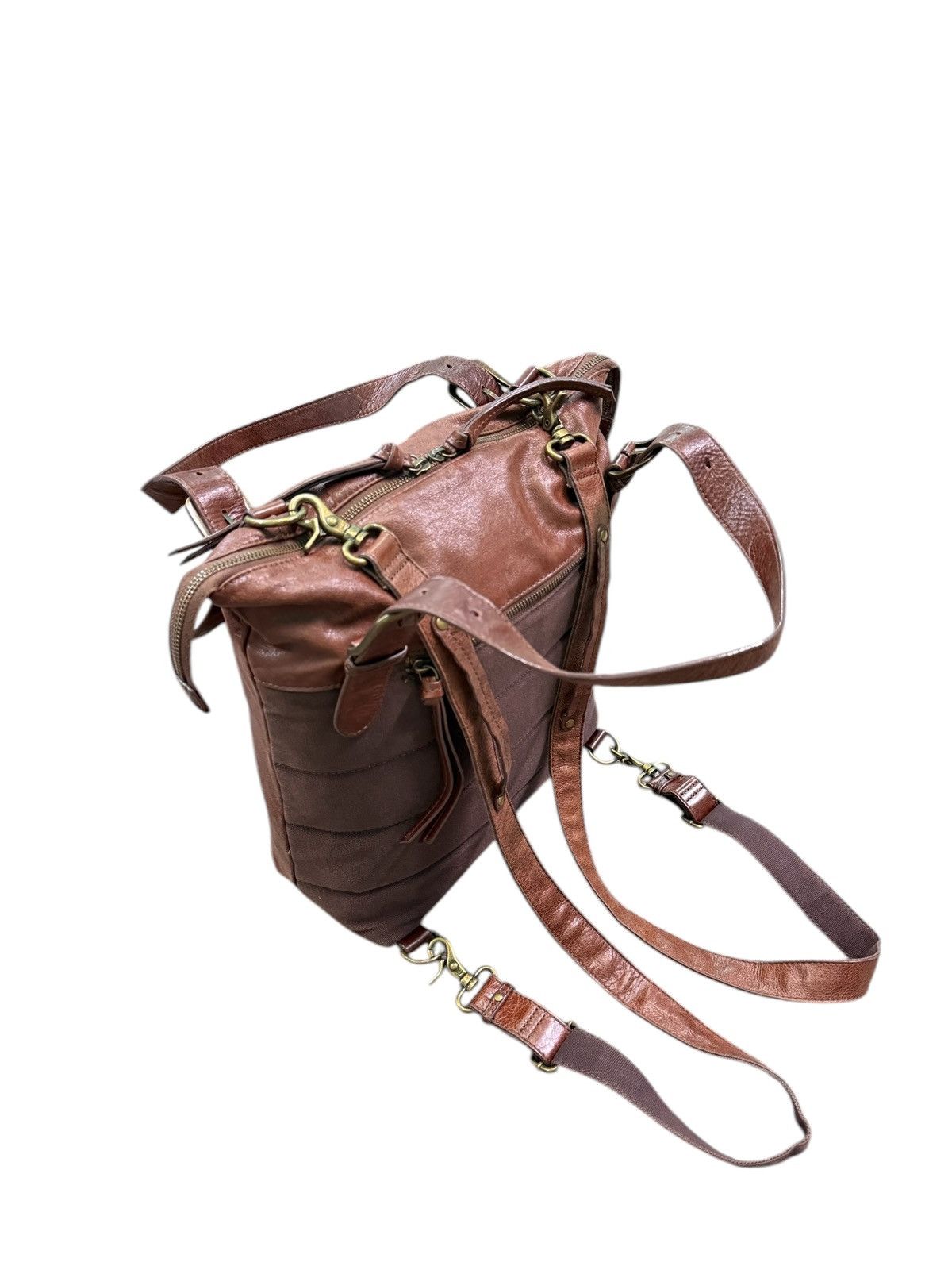 Leather DAKOTA CANVAS LEATHER 2 WAY SHOULDER BACKPACK Size ONE SIZE - 13 Thumbnail
