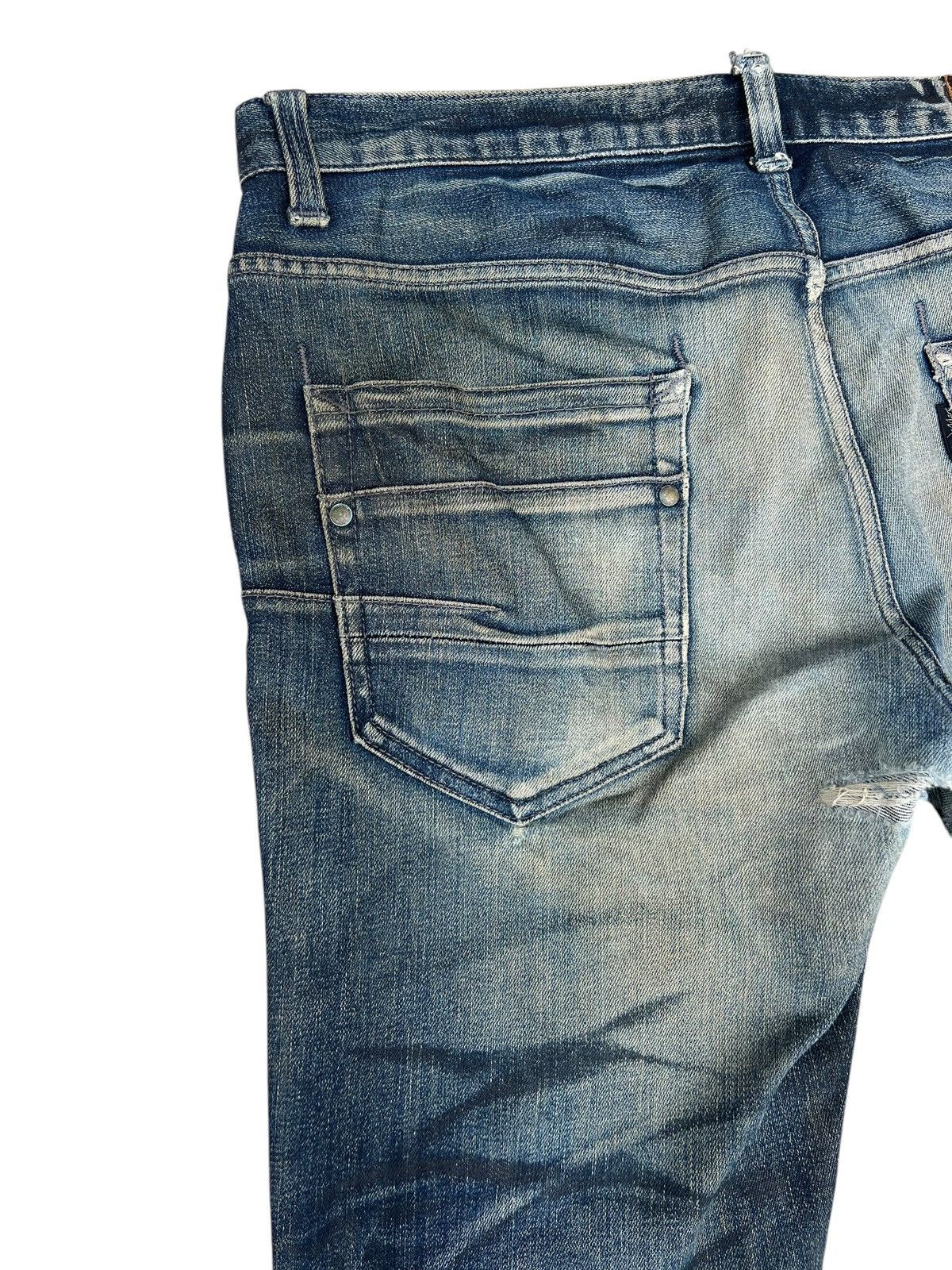 Tornado Mart Trashed Tornado Mart Japan Dirty Muddy Denim Jeans Distress Size US 33 - 14 Thumbnail