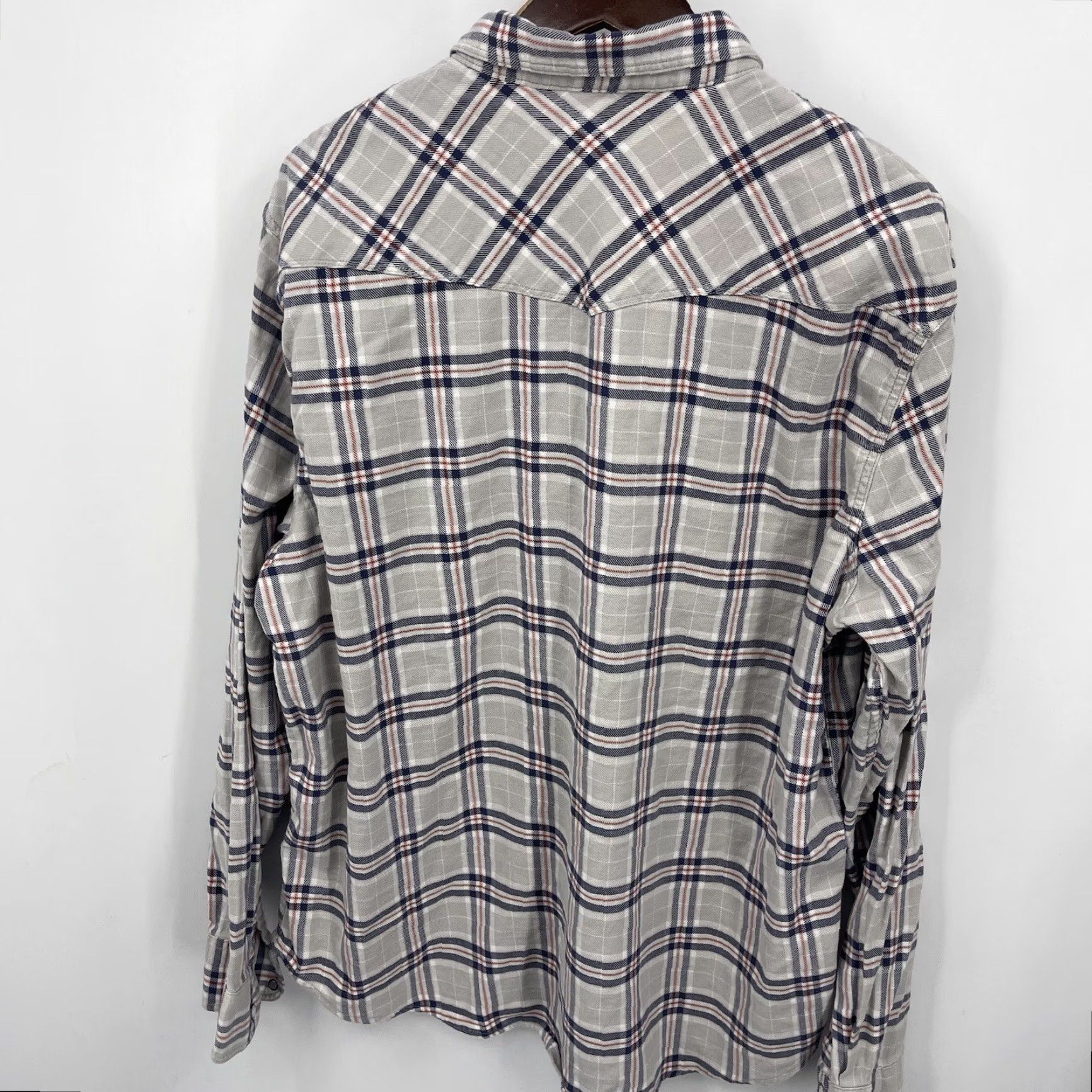 Lucky Brand Lucky Brand Western Shirt Men 2XL Pocket Stretch Plaid Casual Christmas? Size US XXL / EU 58 / 5 - 4 Thumbnail