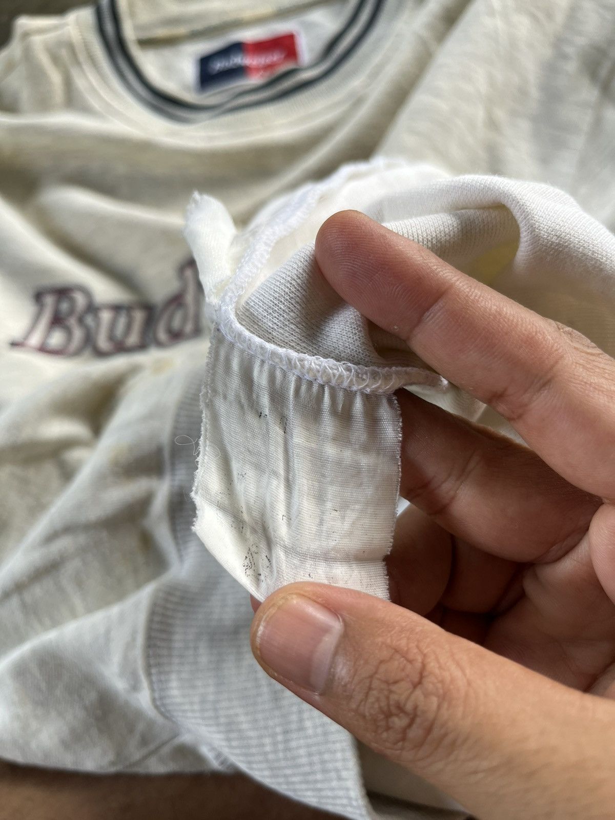 Budweiser × Vintage 🔥RARE🔥Vintage Budweiser Embroidery Spell Out Sweetshirts Size US XL / EU 56 / 4 - 5 Thumbnail