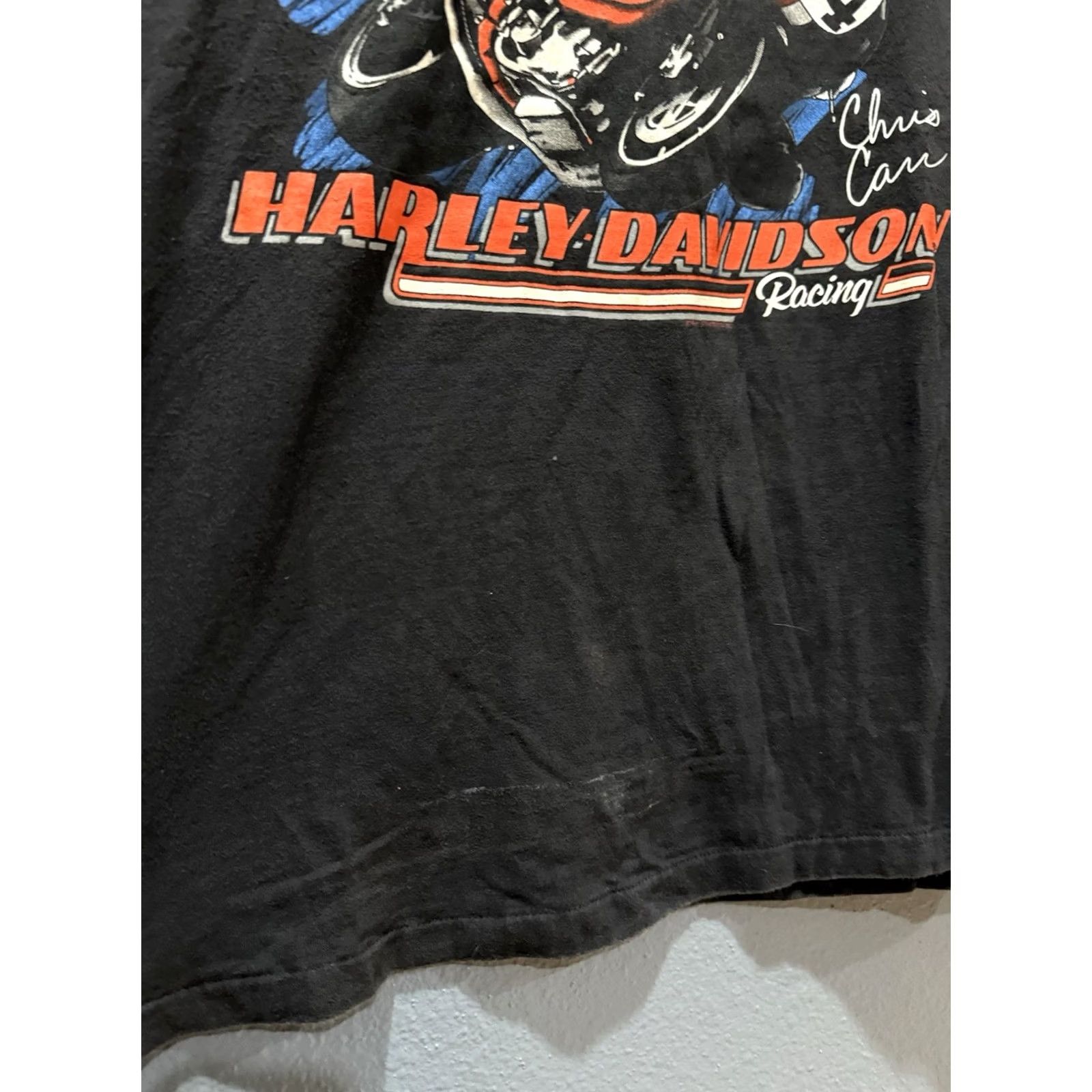 Harley Davidson VINTAGE Harley-Davidson VR 1000 Racing Chris Carr Tee XL Shirt Adults 1990s Black Womens/Mens Size US XL / EU 56 / 4 - 4 Thumbnail