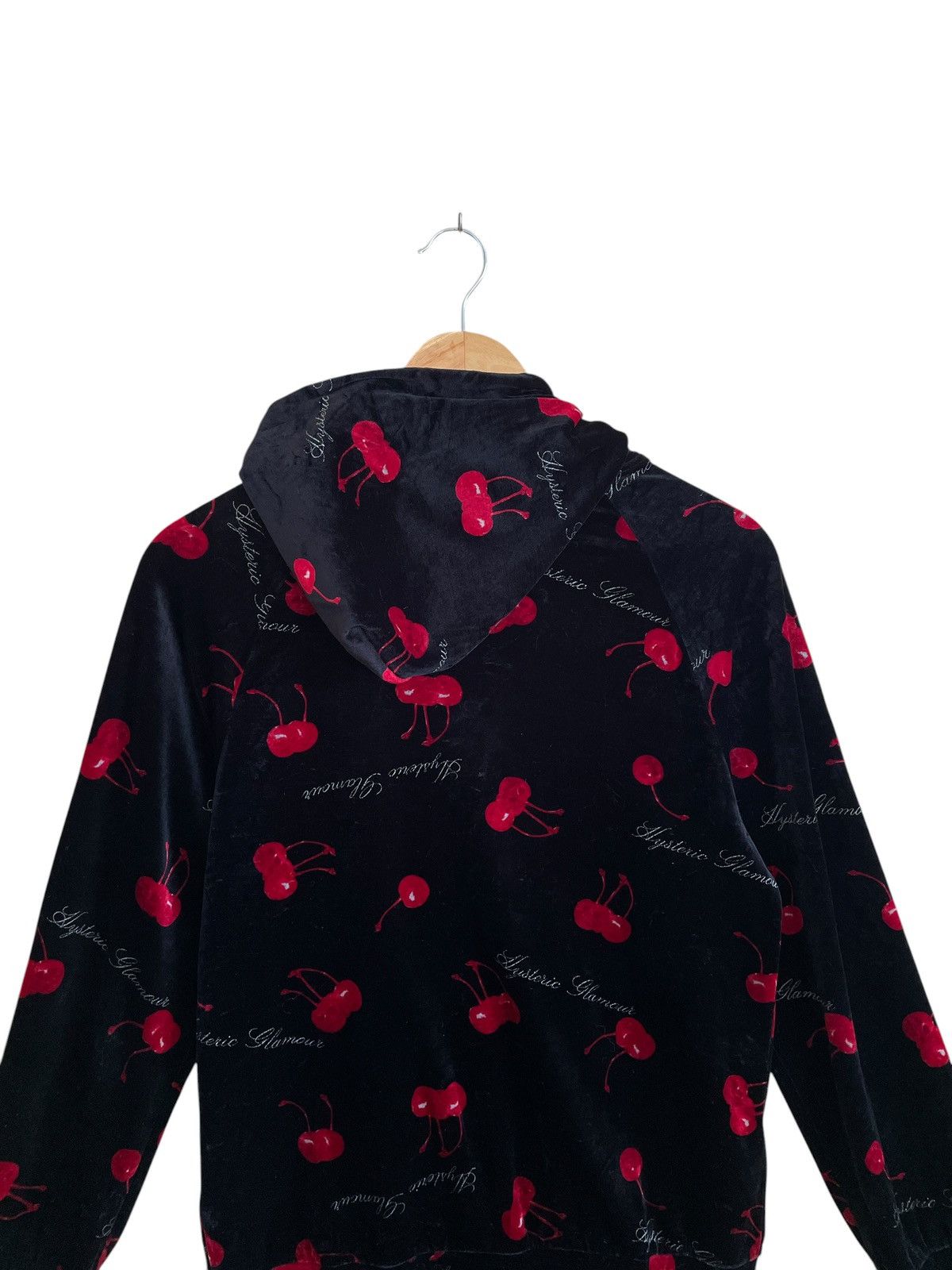 Hysteric Glamour Rare Vintage Hysteric Glamour Cherry Velvet T-shirt 1990s Size US M / EU 48-50 / 2 - 4 Thumbnail