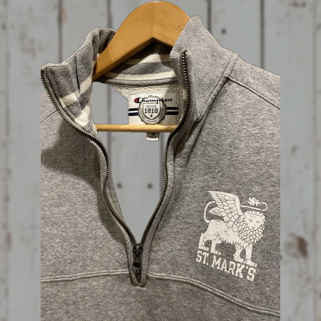 Champion Champion Sweatshirt Mens 1/4 Zip Pullover St Mary’s College Gray M Size US M / EU 48-50 / 2 - 1 Thumbnail