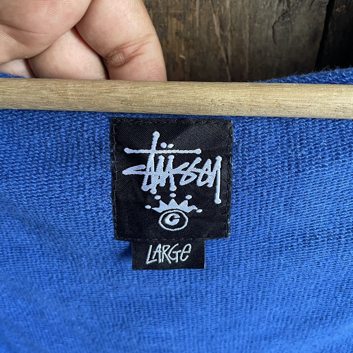 Stussy Vintage Stussy Distressed Borro Hoodie Size US L / EU 52-54 / 3 - 4 Thumbnail