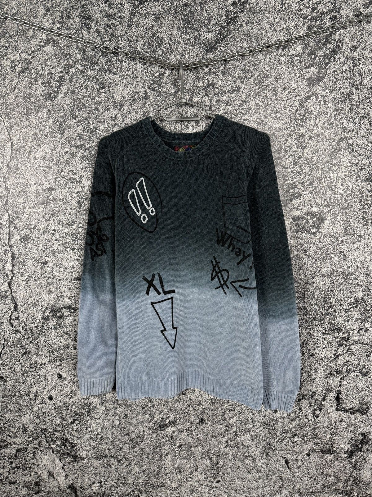 Desigual Desigual Graffiti Print Sweatshirt Gradient Streetwear Sz L Size US L / EU 52-54 / 3 - 1 Thumbnail
