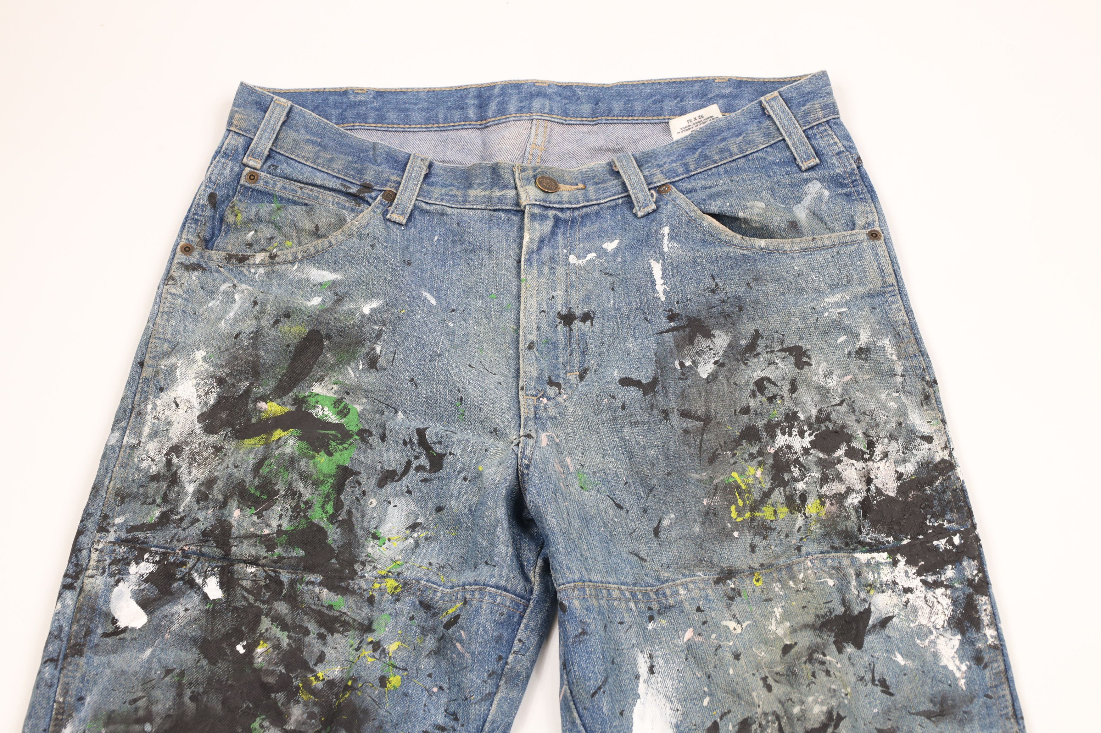 Vintage Dickies Wide Leg Double Knee Dungaree Denim Jeans