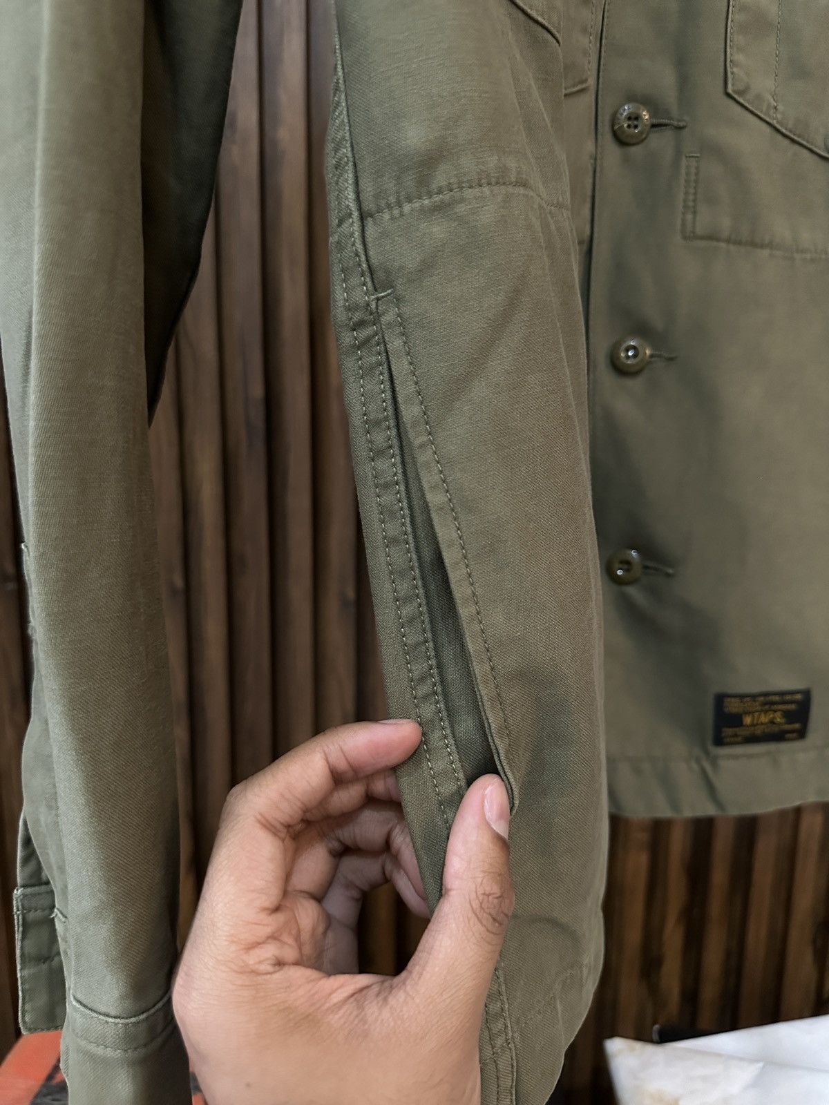 Wtaps WTAPS Buds LS Shirts Cotton Satin 2011 "Olive Drab" size 2 Size US M / EU 48-50 / 2 - 6 Thumbnail