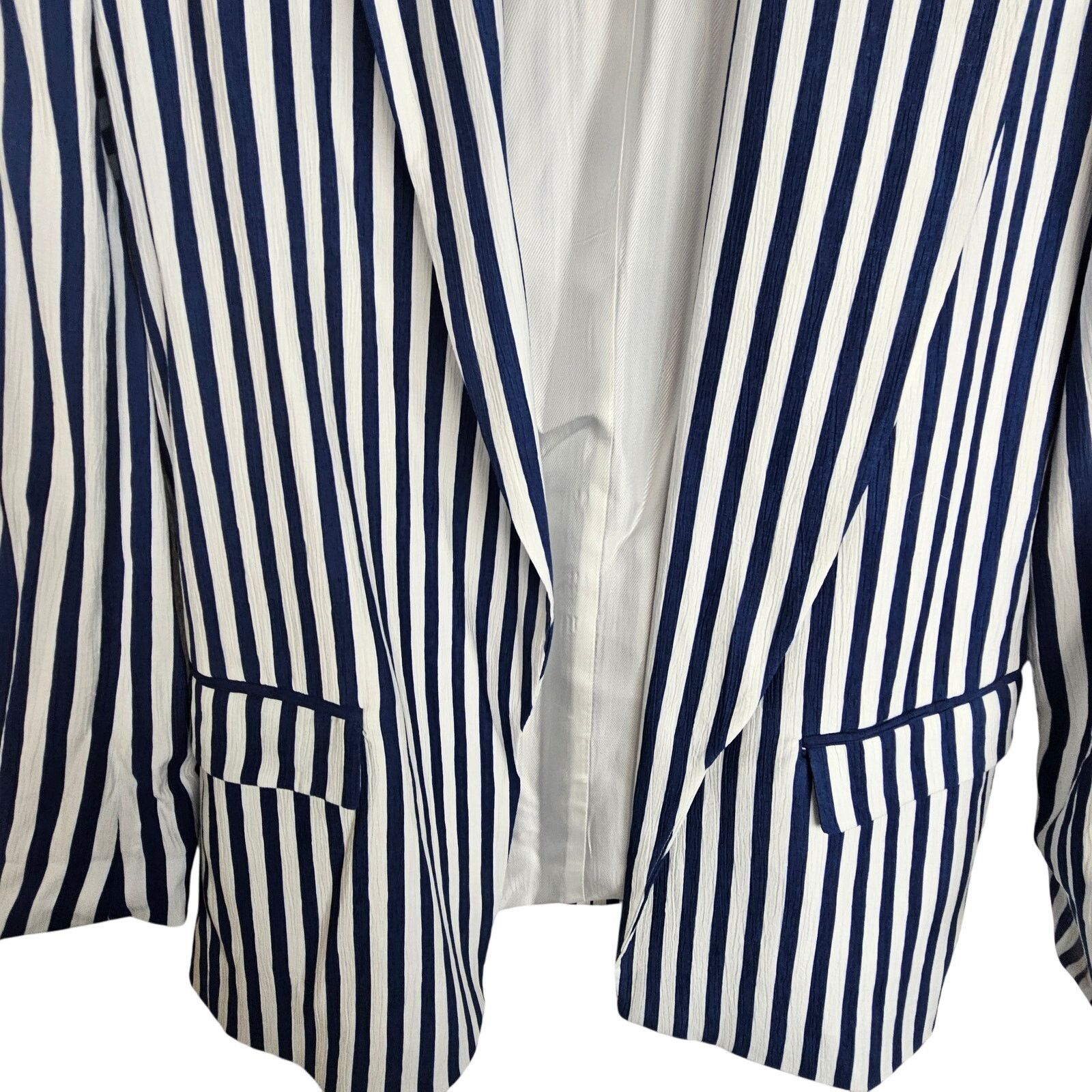 Zara Zara Womens Striped Blazer Size M Classic Nautical Parisian Size M / US 6-8 / IT 42-44 - 3 Thumbnail