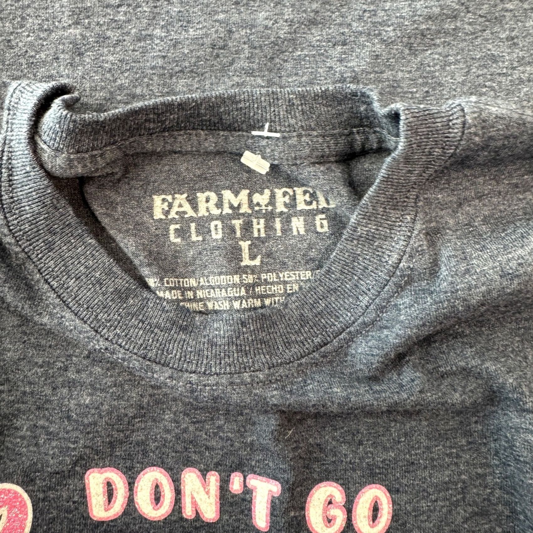 Vintage VINTAGE Y2K Don't Go Bacon Pig Farmer My Heart Grey Sparkle Pink Graphic Tee L Women Shirt Size L / US 10 / IT 46 - 3 Thumbnail