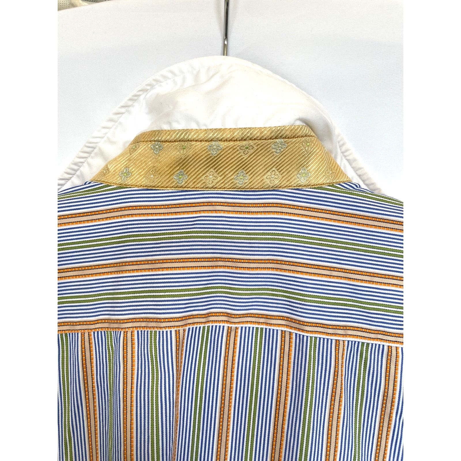 Robert Graham Robert Graham Orange Blue Striped Button Up Shirt, Large Size US L / EU 52-54 / 3 - 6 Thumbnail