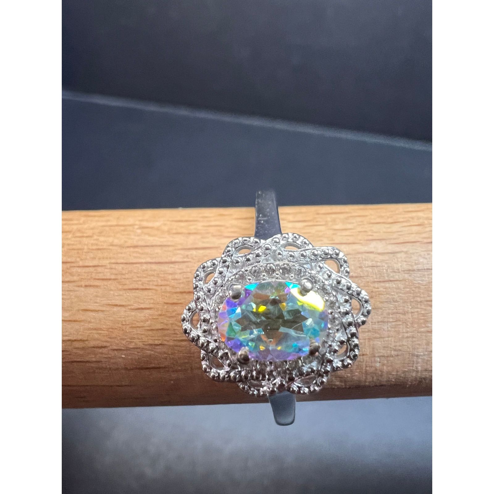 Other NEW Mercury Mystic topaz zircon ring in 925 silver size 10 Size ONE SIZE - 12 Thumbnail